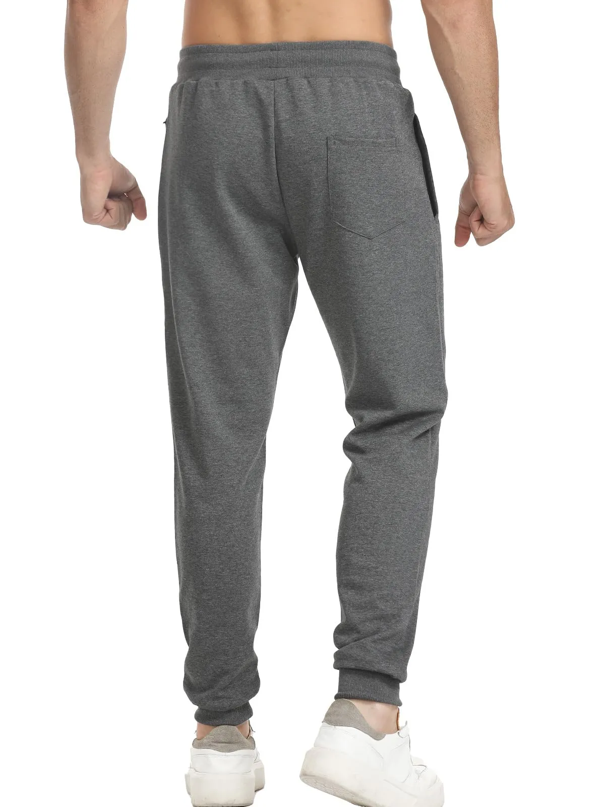 Suwangi Pantaloni Sportivi da Uomo per Jogging e Palestra con Tasche Zip - immagine 2