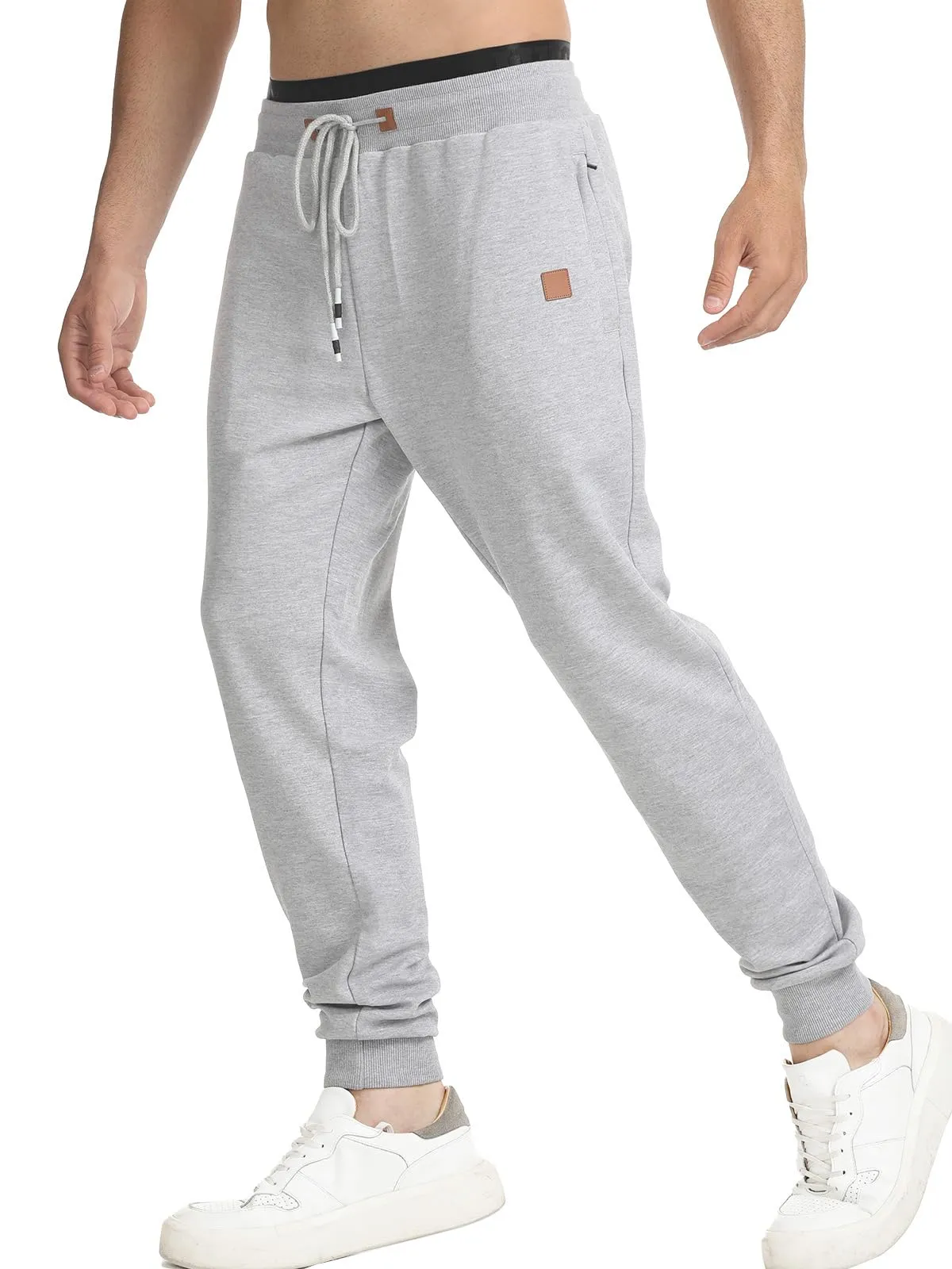 Suwangi Pantaloni Sportivi da Uomo per Jogging e Palestra con Tasche Zip - immagine 7