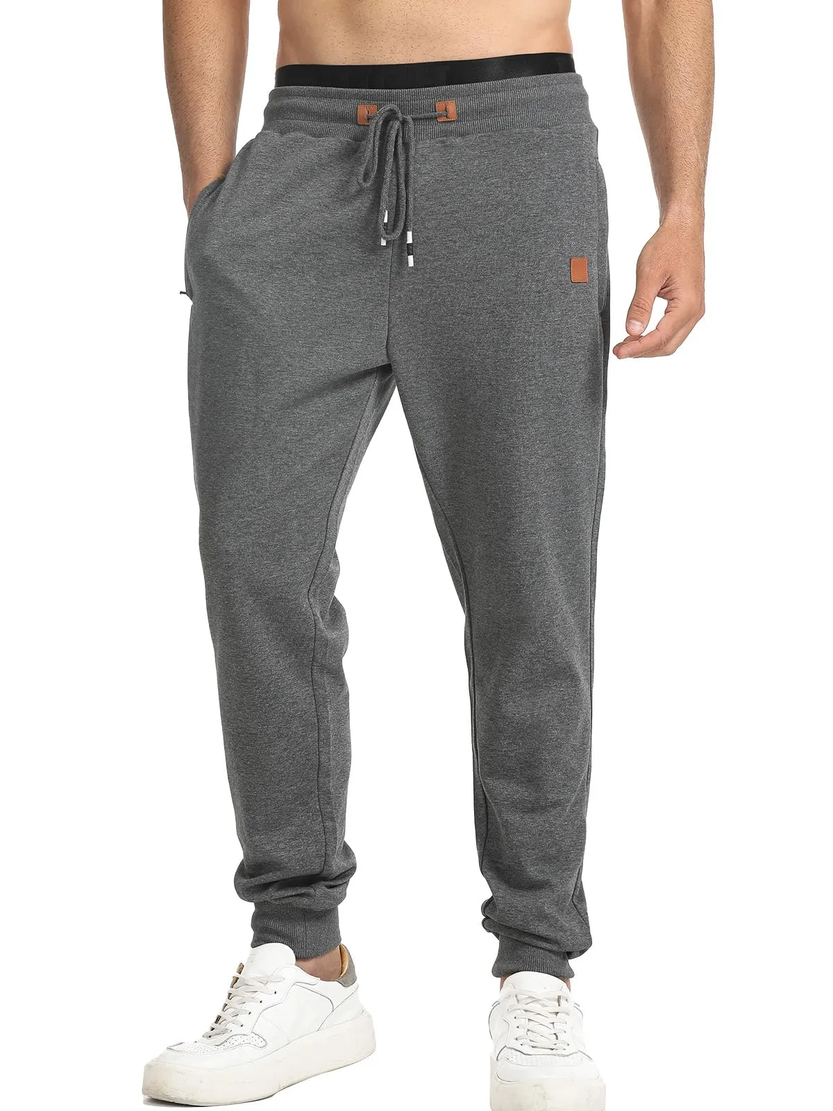 Suwangi Pantaloni Sportivi da Uomo per Jogging, Palestra e Corsa con Tasche Zip - immagine 1