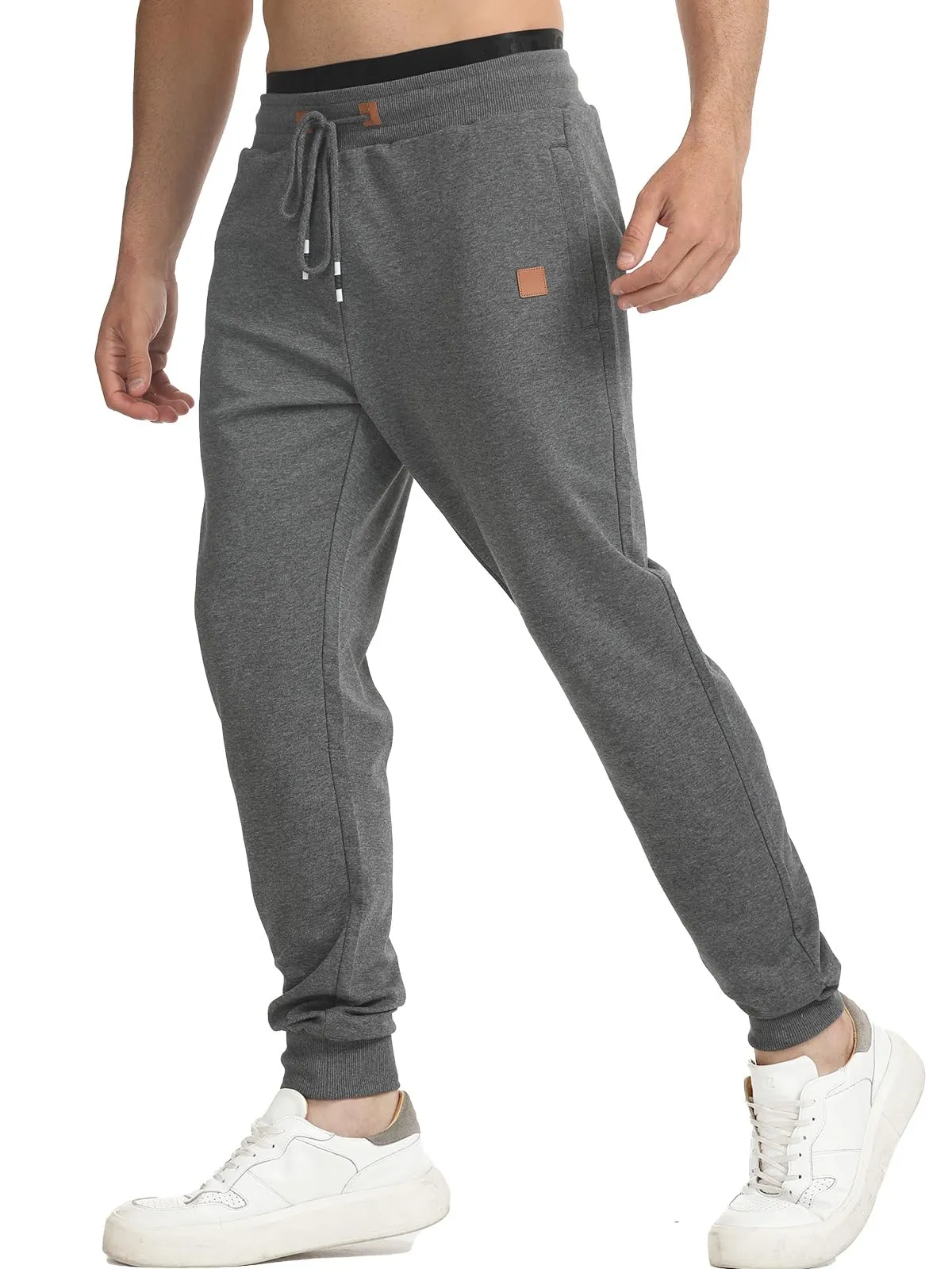 Suwangi Pantaloni Sportivi da Uomo per Jogging, Palestra e Corsa con Tasche Zip - immagine 7