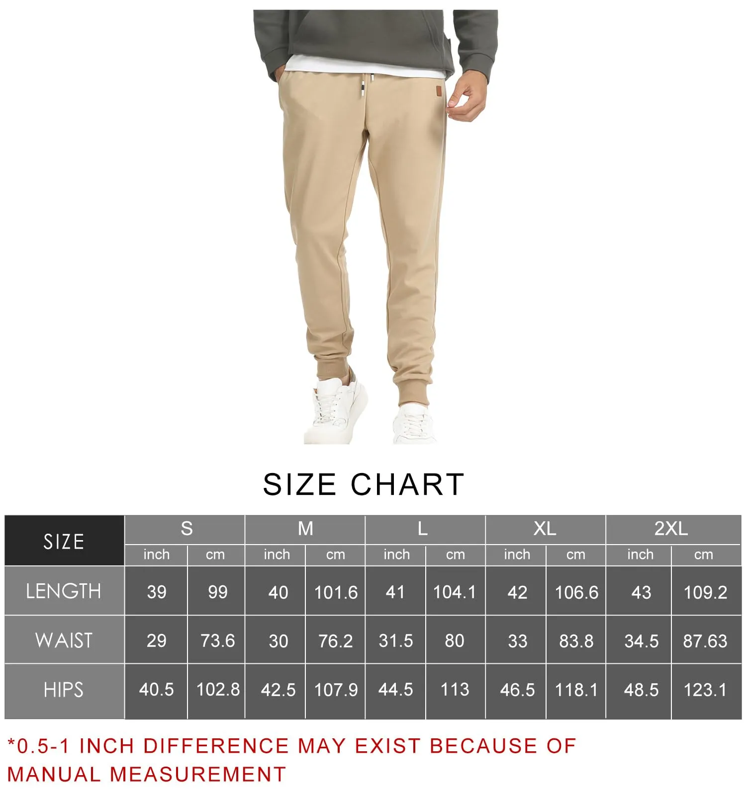 Suwangi Pantaloni Sportivi da Uomo Jogging Palestra Corsa con Tasche Zip - immagine 6