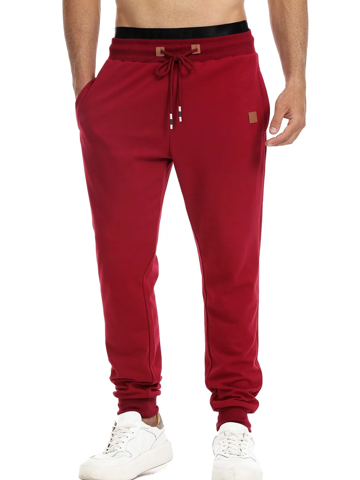 Suwangi Pantaloni Sportivi da Uomo per Jogging, Palestra e Corsa con Tasche Zip - immagine 1