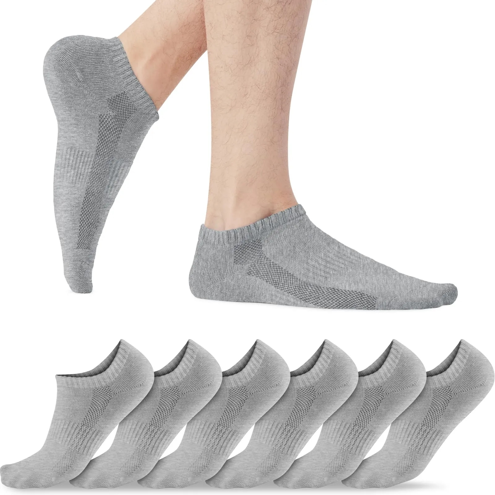 QINCAO Calzini Sportivi Corti Uomo Donna, Cotone Traspirante, 6/10 Paia - immagine 1