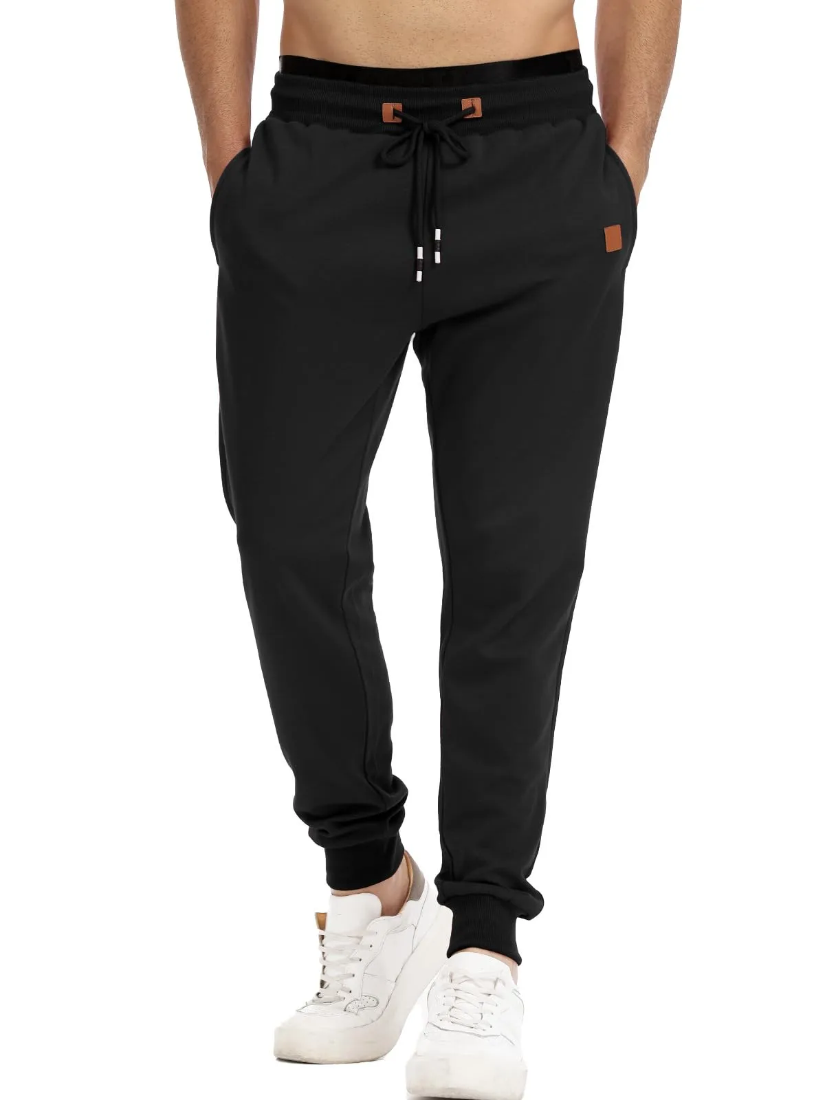 Suwangi Pantaloni Sportivi da Uomo per Jogging e Palestra con Tasche Zip - immagine 7