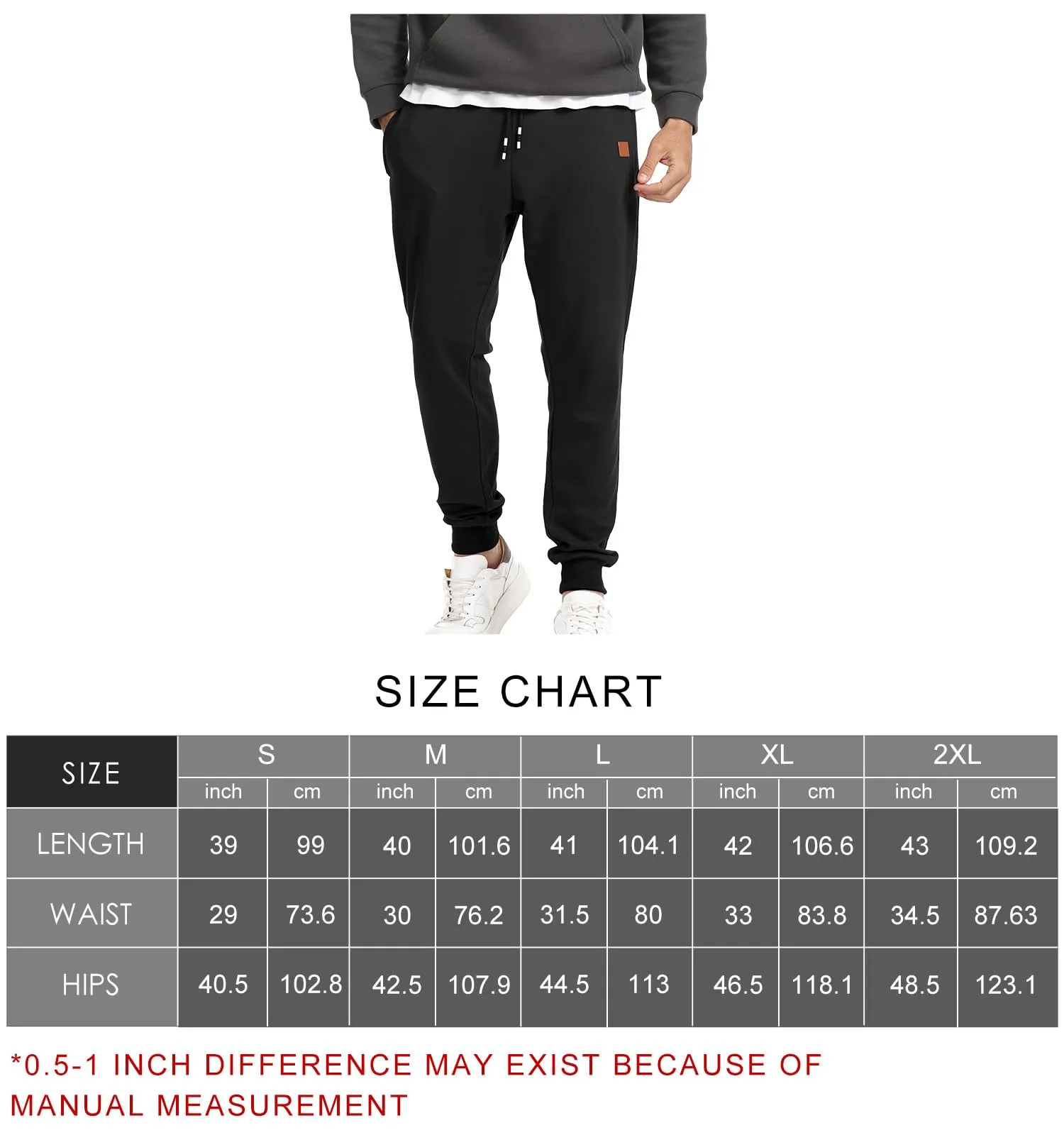 Suwangi Pantaloni Sportivi da Uomo Jogging Palestra Corsa con Tasche Zip - immagine 6