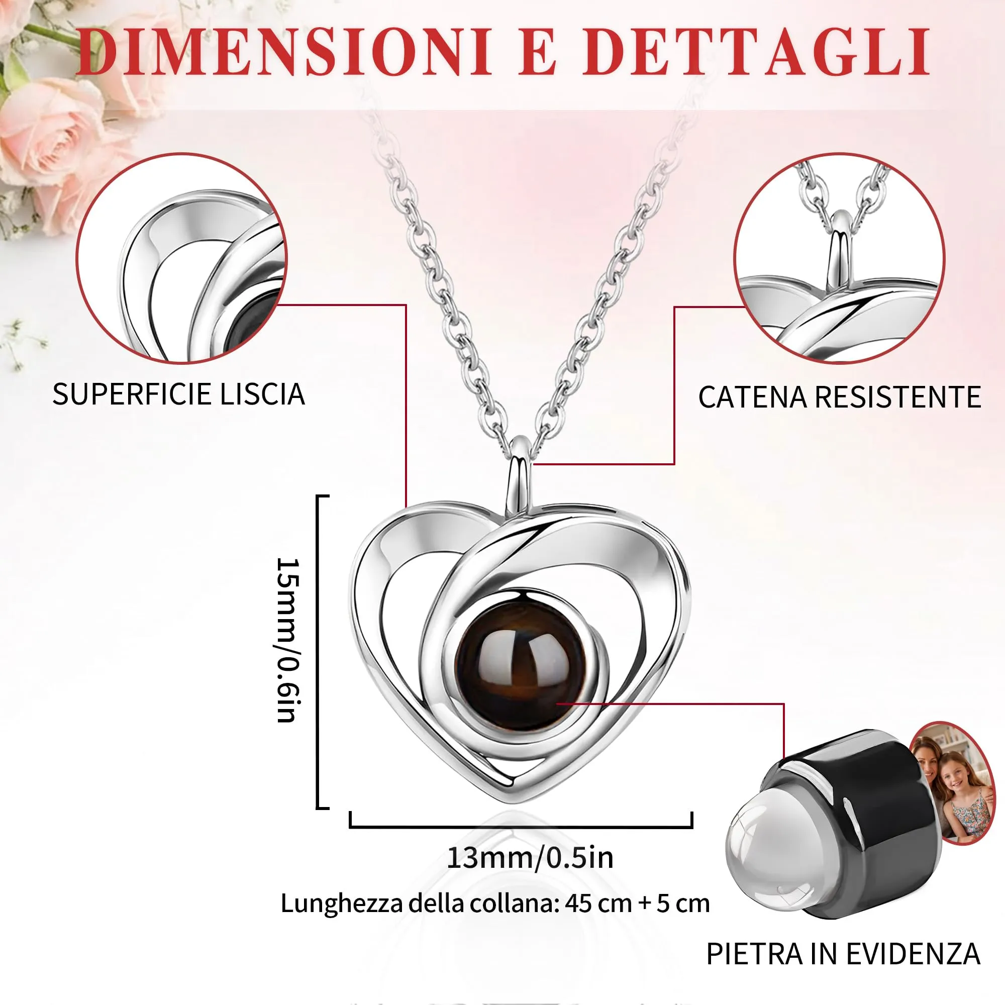 Easycosy Collana con Foto Personalizzata - immagine 6