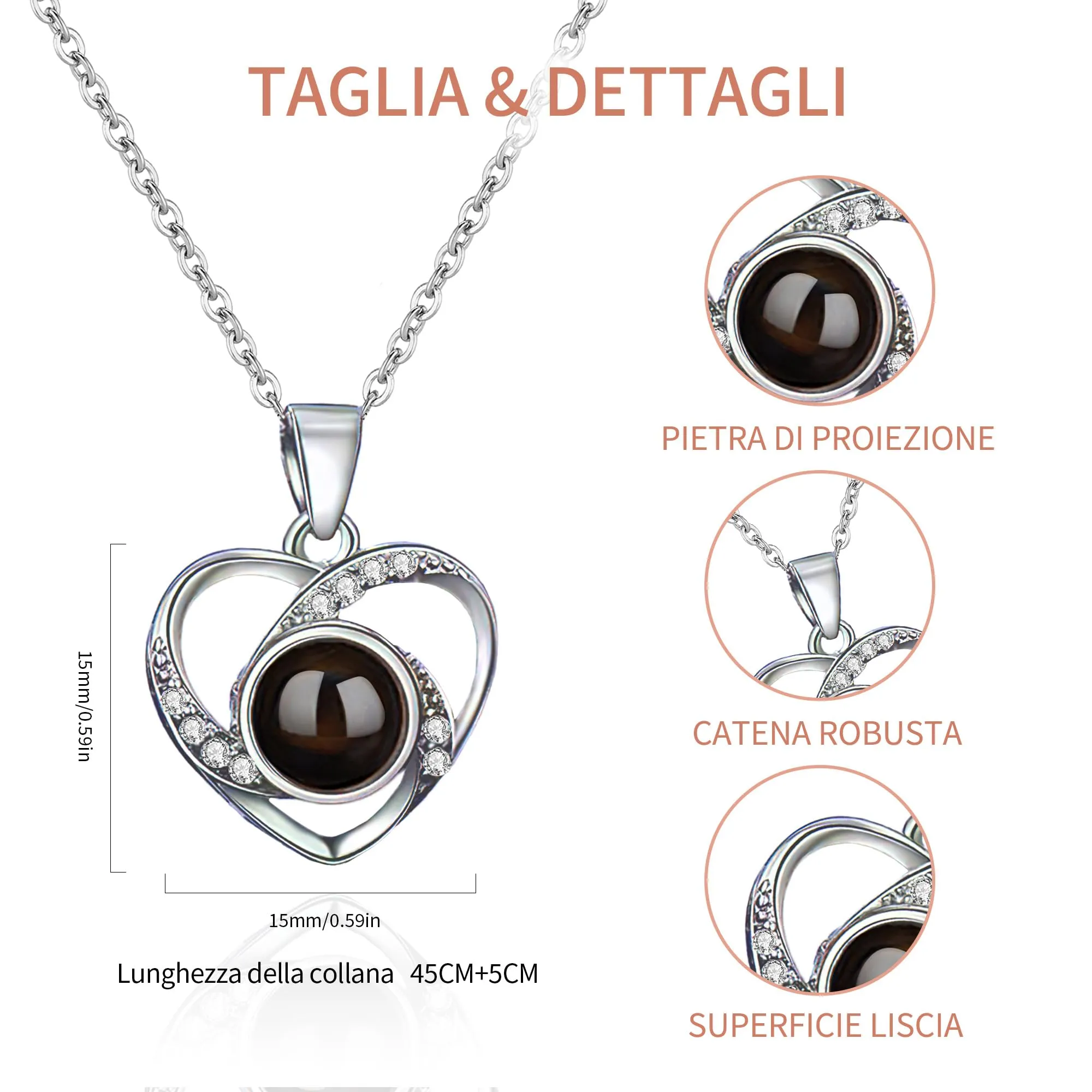 Easycosy Collana con Foto Personalizzata - immagine 3