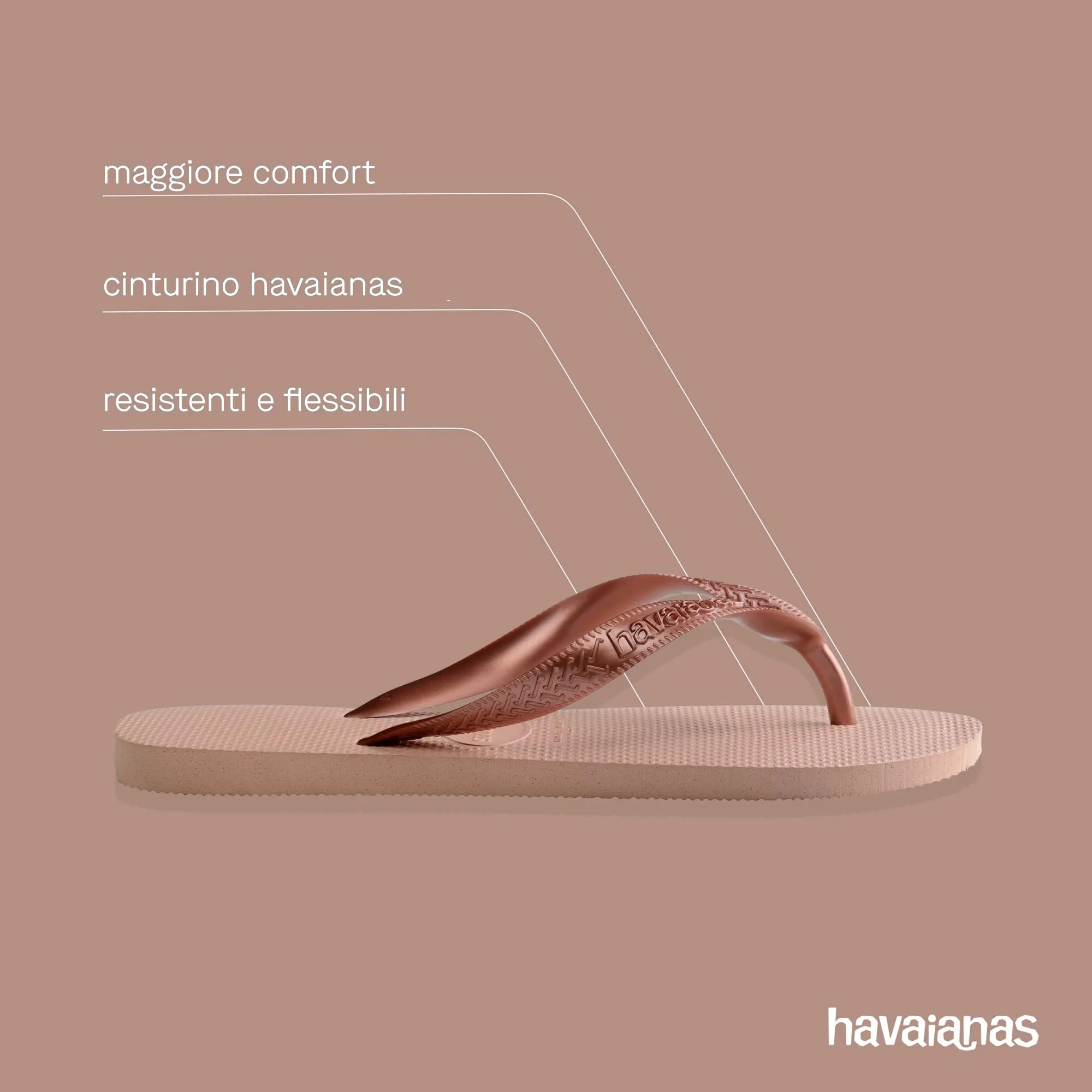 Havaianas Top Tiras Donna Infradito Rosa 33/34 EU - immagine 4