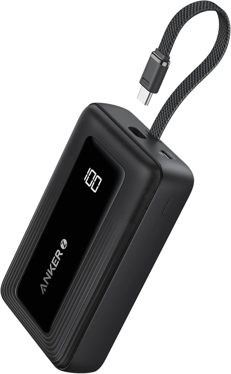Anker Power Bank 20000mAh 30W con Cavo USB-C Integrato - Nero - immagine 1