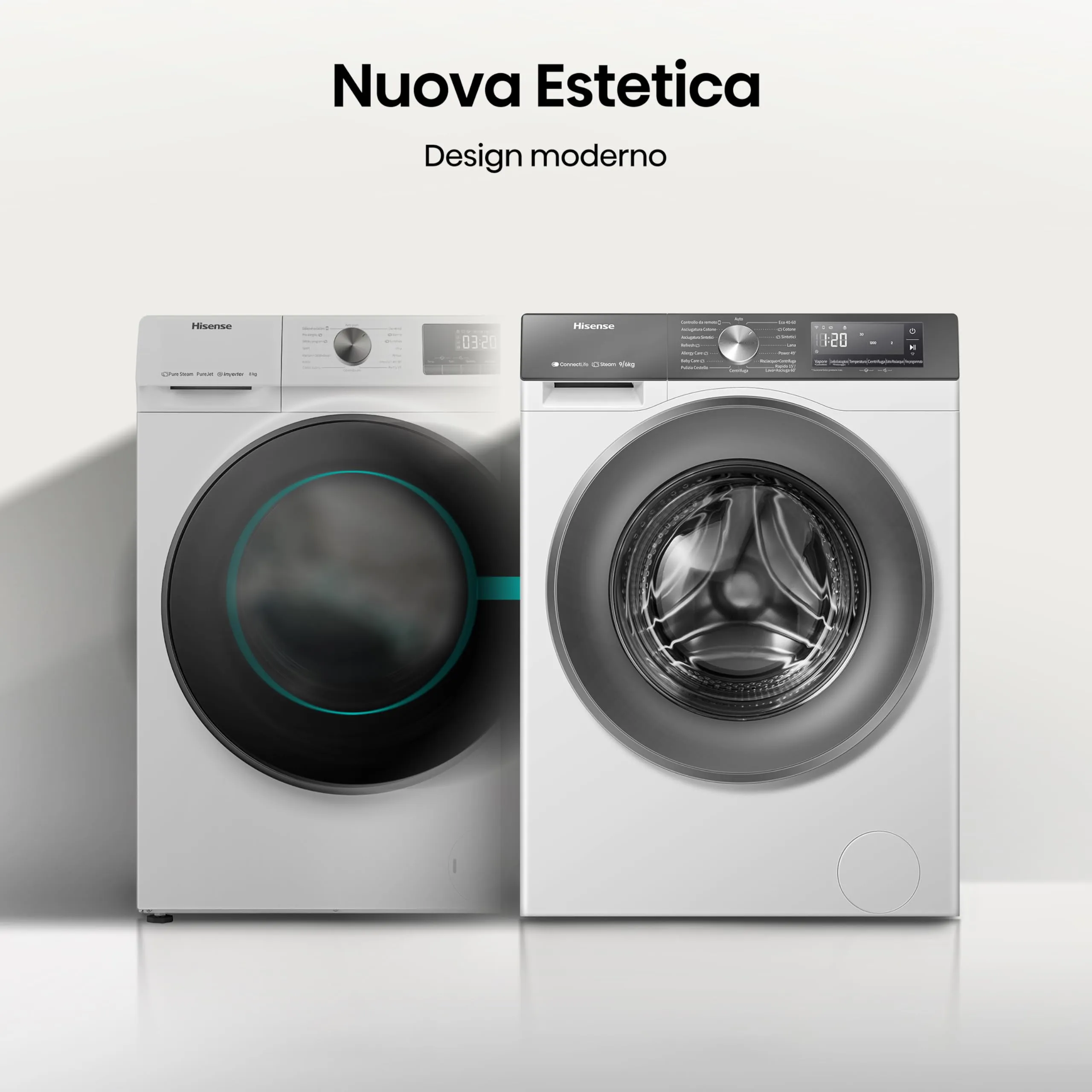 Hisense WD3S9043BW7 Lavasciuga 9 + 6 kg, 1400 RPM, Grigio, WiFi - immagine 10