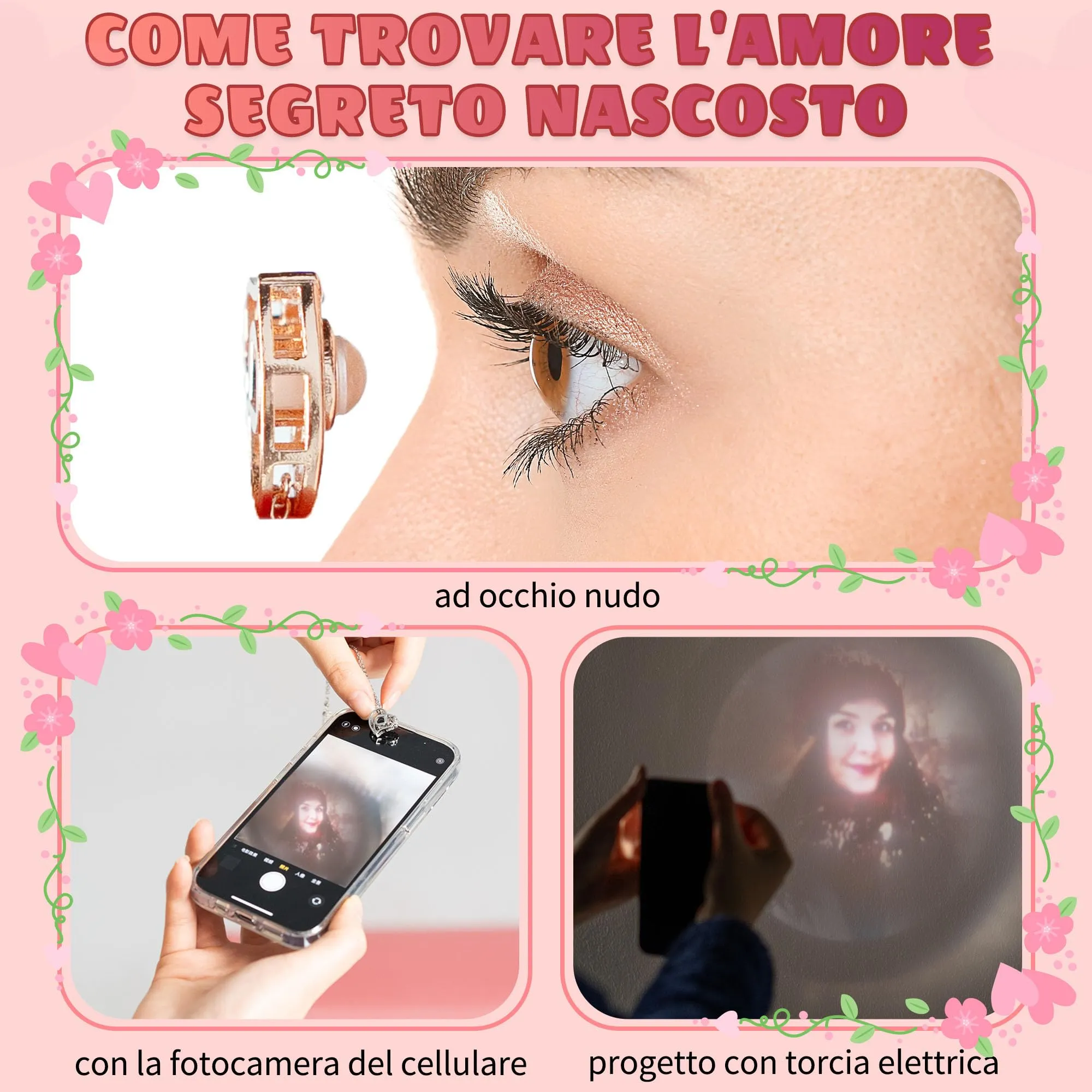 Easycosy Collana con Foto Personalizzata - Stile 8 Sole e Luna Argento - immagine 4