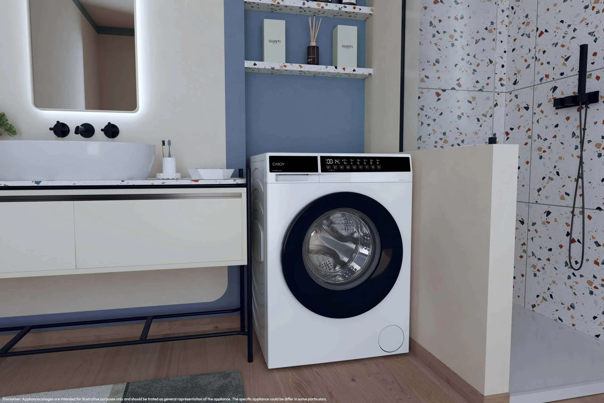 Candy Easy Pro Lavatrice Slim 7 Kg, Classe A-15%, Bianca - immagine 2