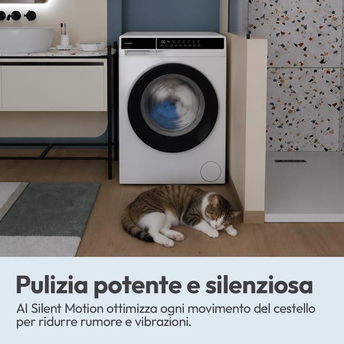 Candy Easy Pro Lavatrice Slim 7 Kg, Classe A-15%, Bianca - immagine 9