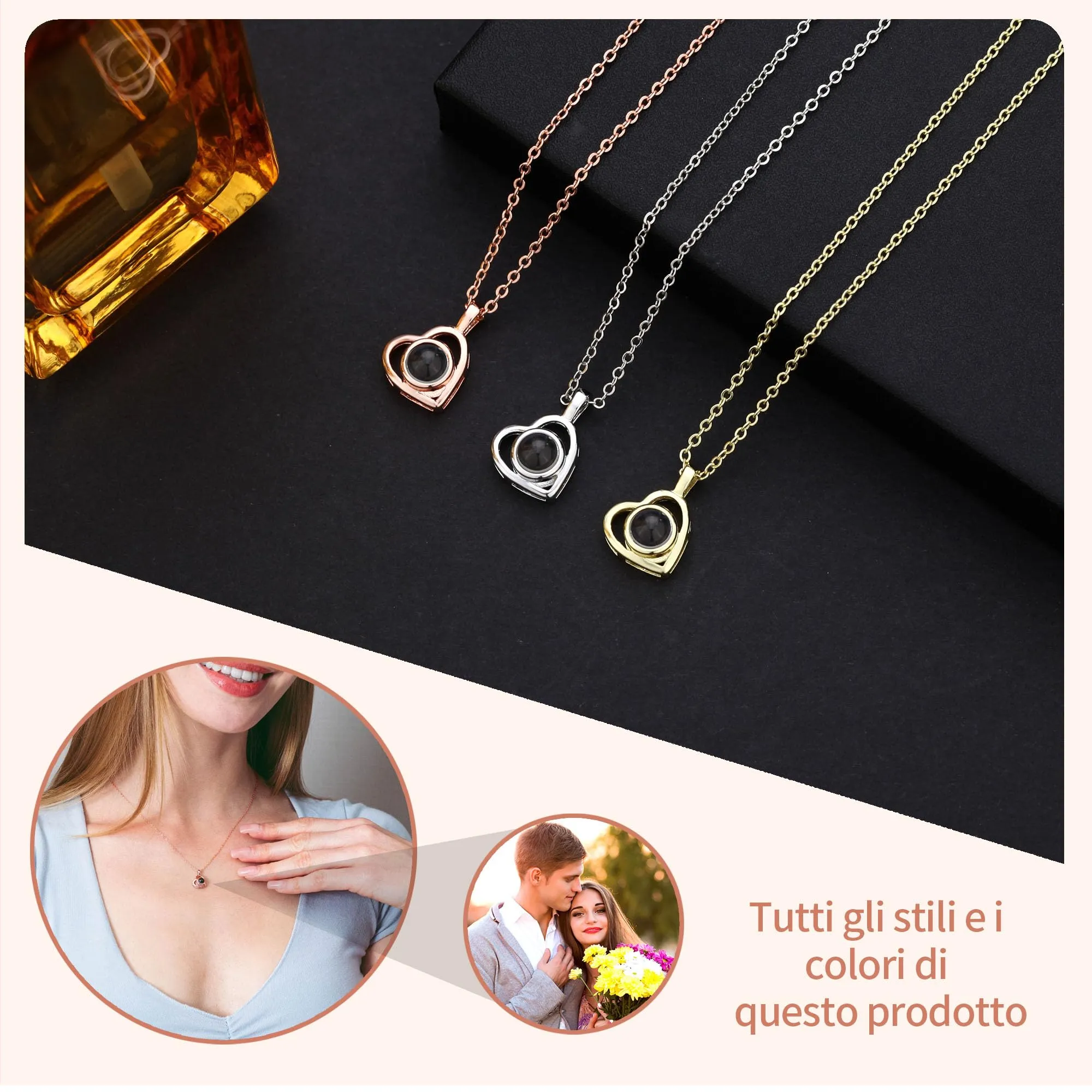 Easycosy Collana con Foto Personalizzata - immagine 3