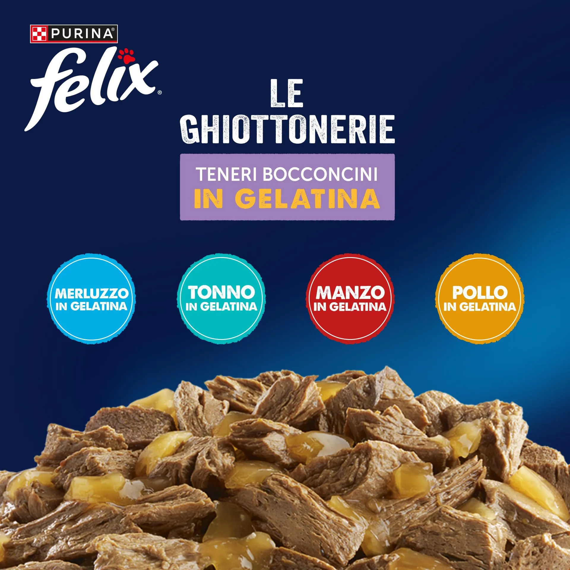 Felix Le Ghiottonerie Cibo Umido per Gatti Adulti, 80 Bustine da 85g, Mix - immagine 2
