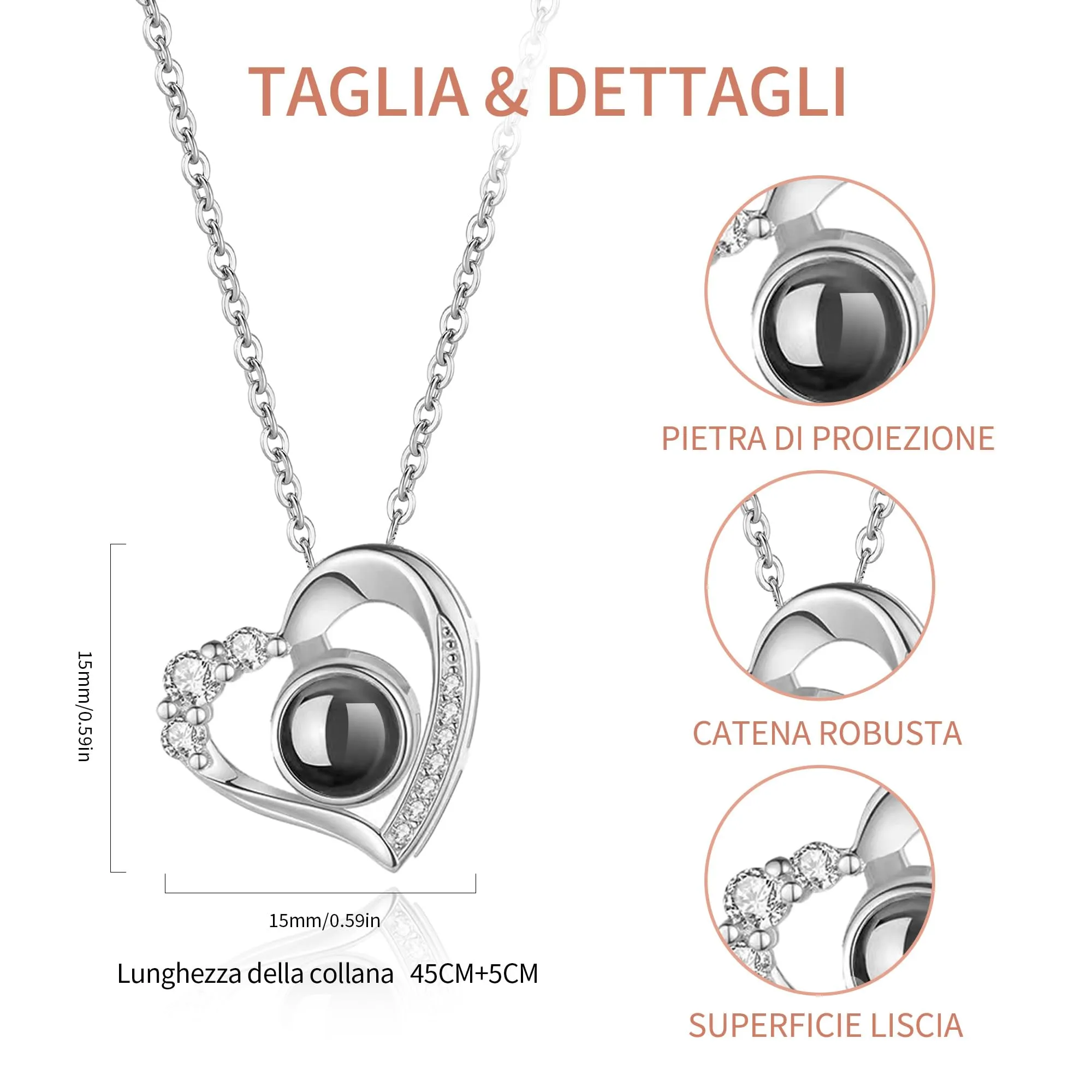 Easycosy Collana con Foto Personalizzata - immagine 3
