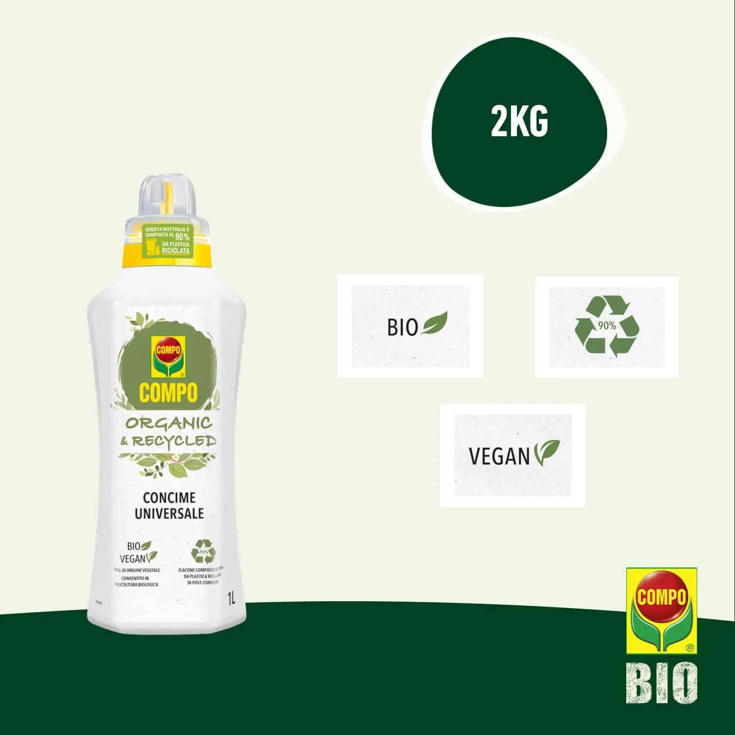 Compo Organic & Recycled Concime Liquido Universale, 1 l - immagine 3