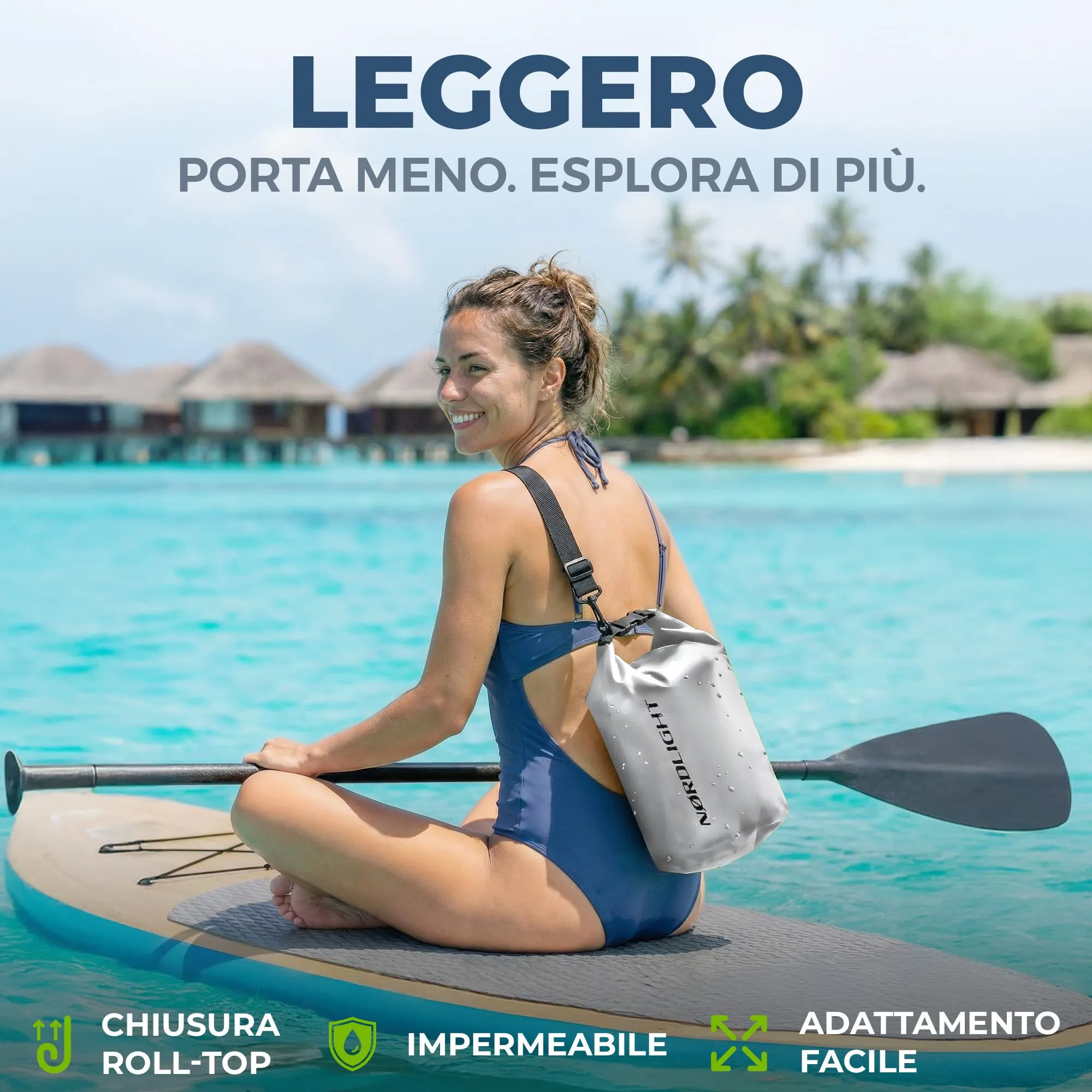 Nordlight Dry Bag Sacca Impermeabile 20L Metallizzato - immagine 4