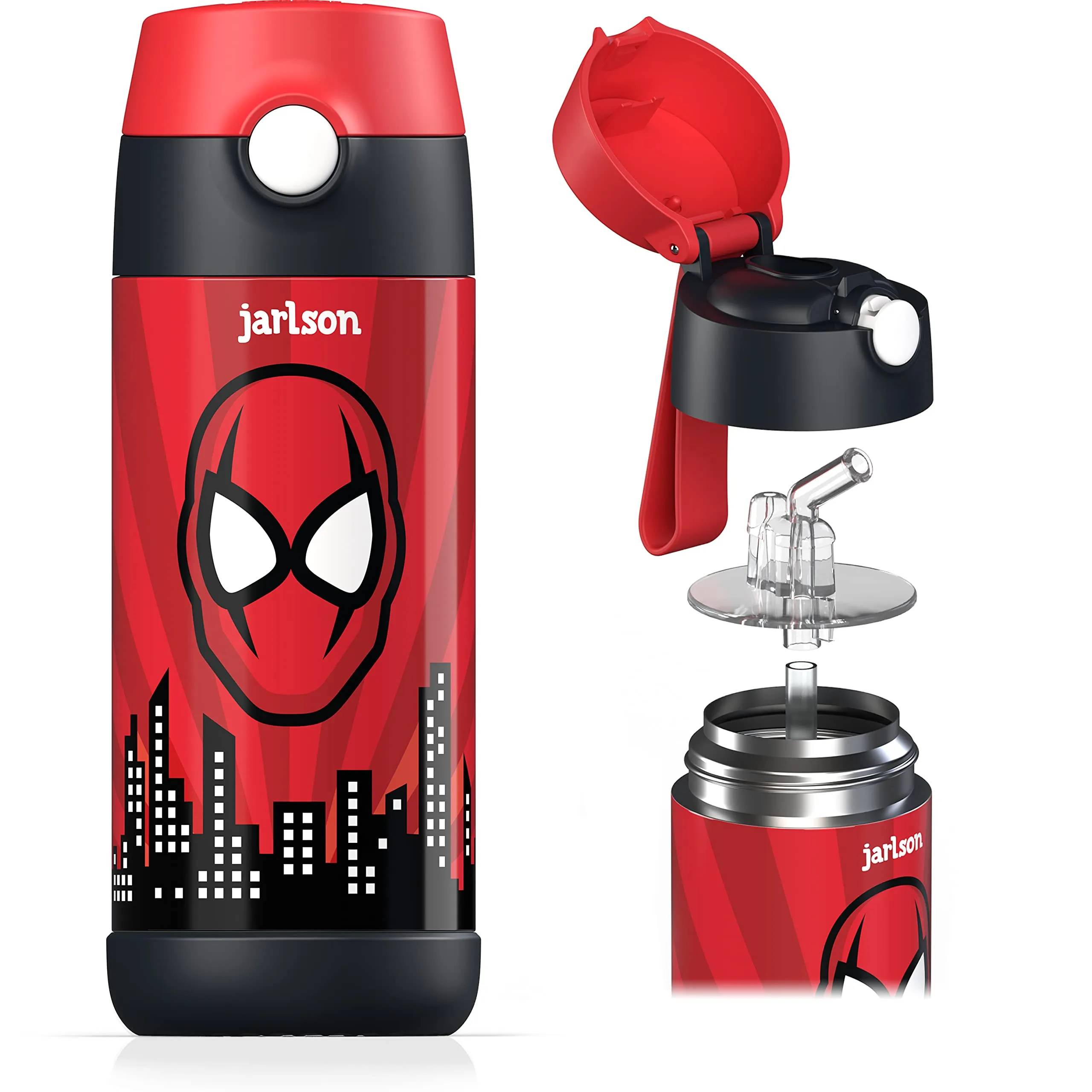 Jarlson Borraccia Termica Bambini Charli 350ml con Cannuccia in Acciaio Inox - immagine 1