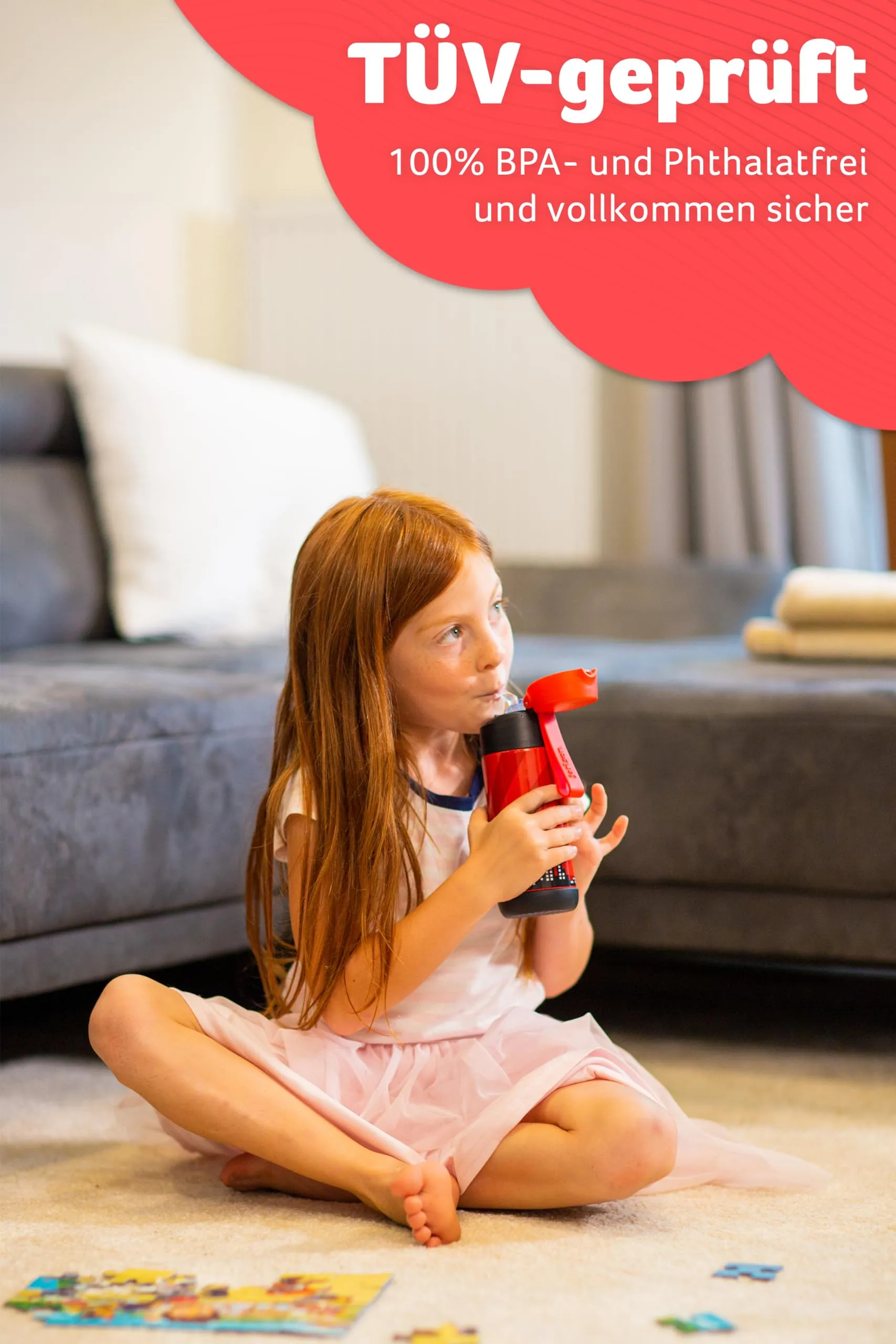Jarlson Borraccia Termica Bambini Charli 350ml con Cannuccia in Acciaio Inox - immagine 3