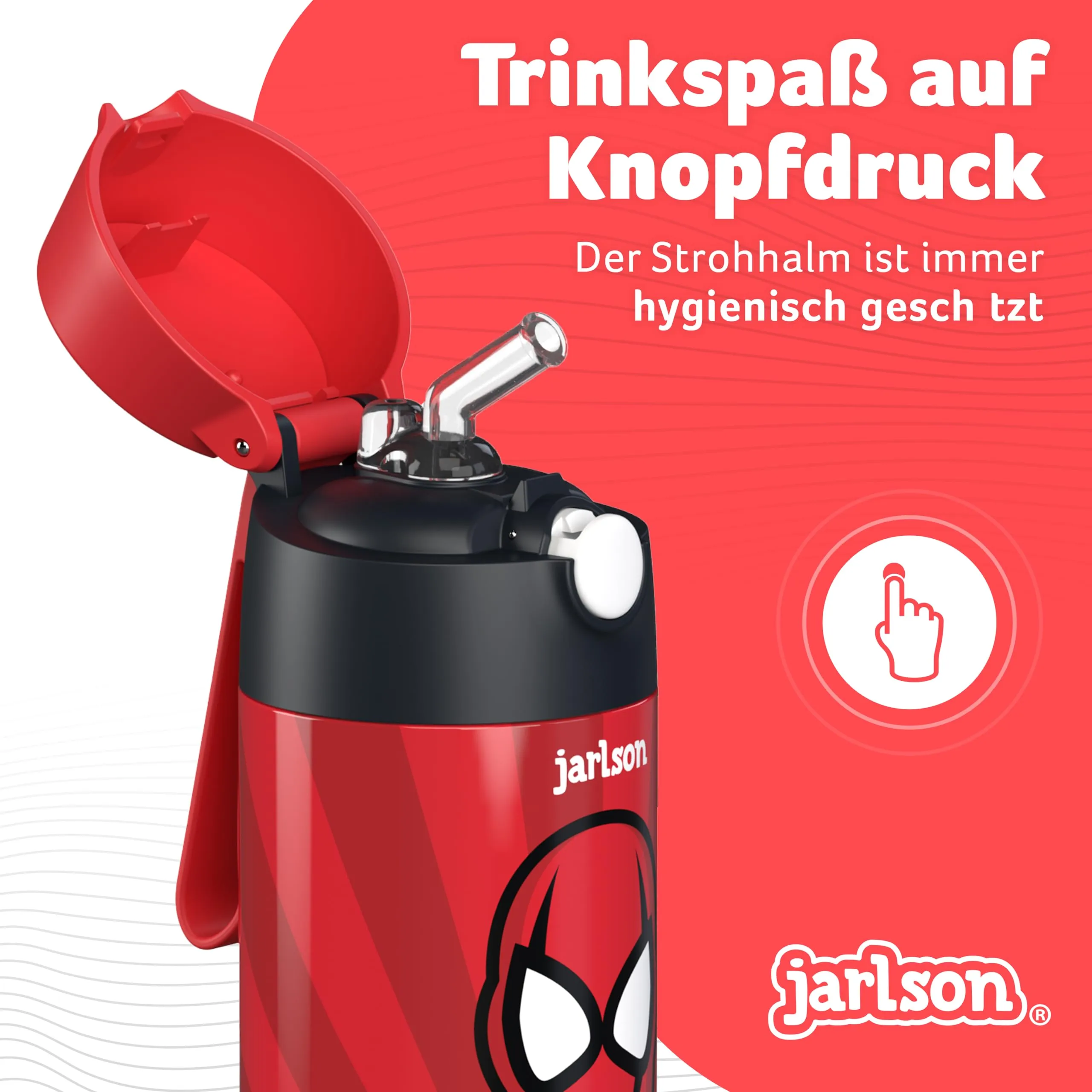 Jarlson Borraccia Termica Bambini Charli 350ml con Cannuccia in Acciaio Inox - immagine 6