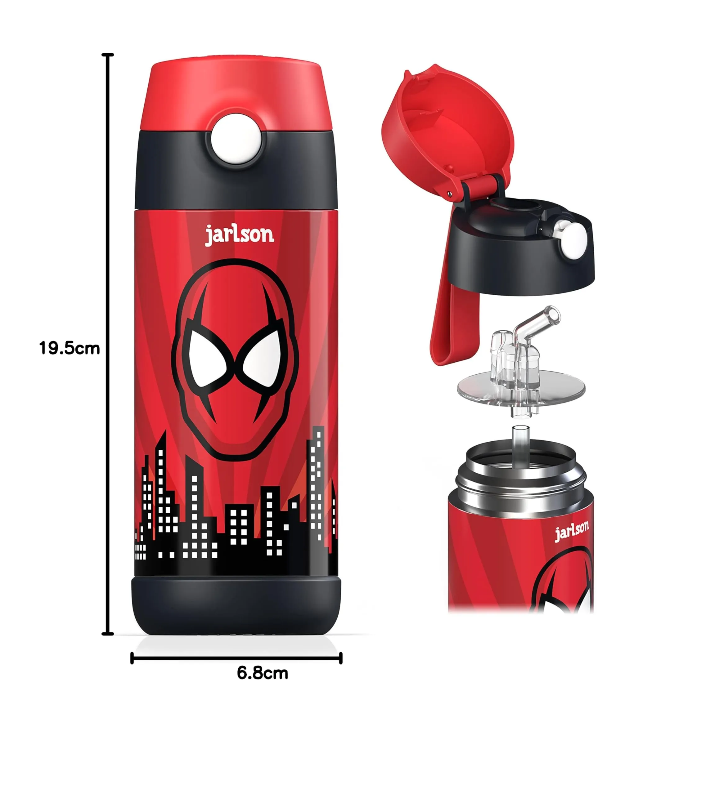 Jarlson Borraccia Termica Bambini Charli 350ml con Cannuccia in Acciaio Inox - immagine 8