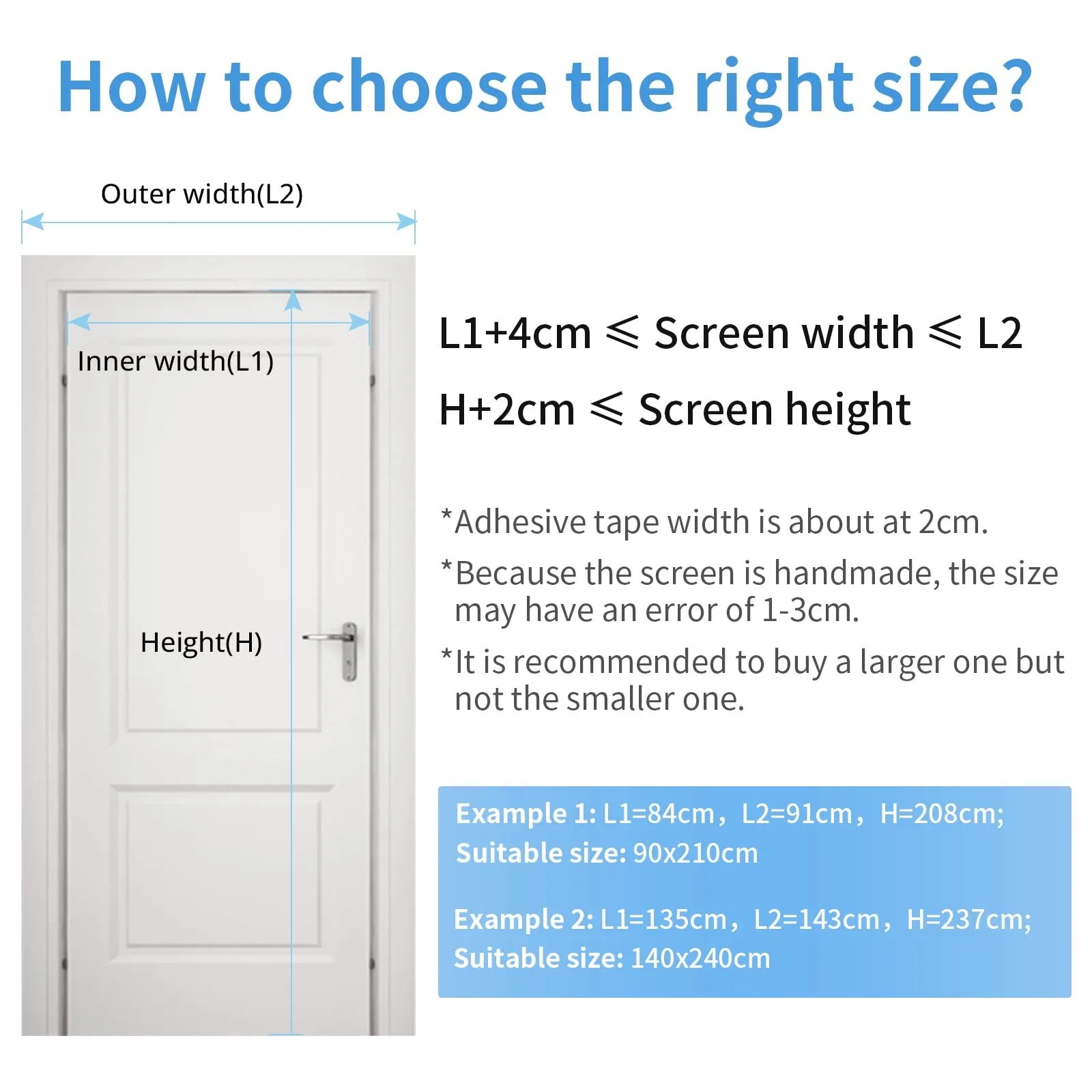 MYCARBON Zanzariera Porta Finestra Magnetica Adesiva, 100x220cm, Nero - immagine 2