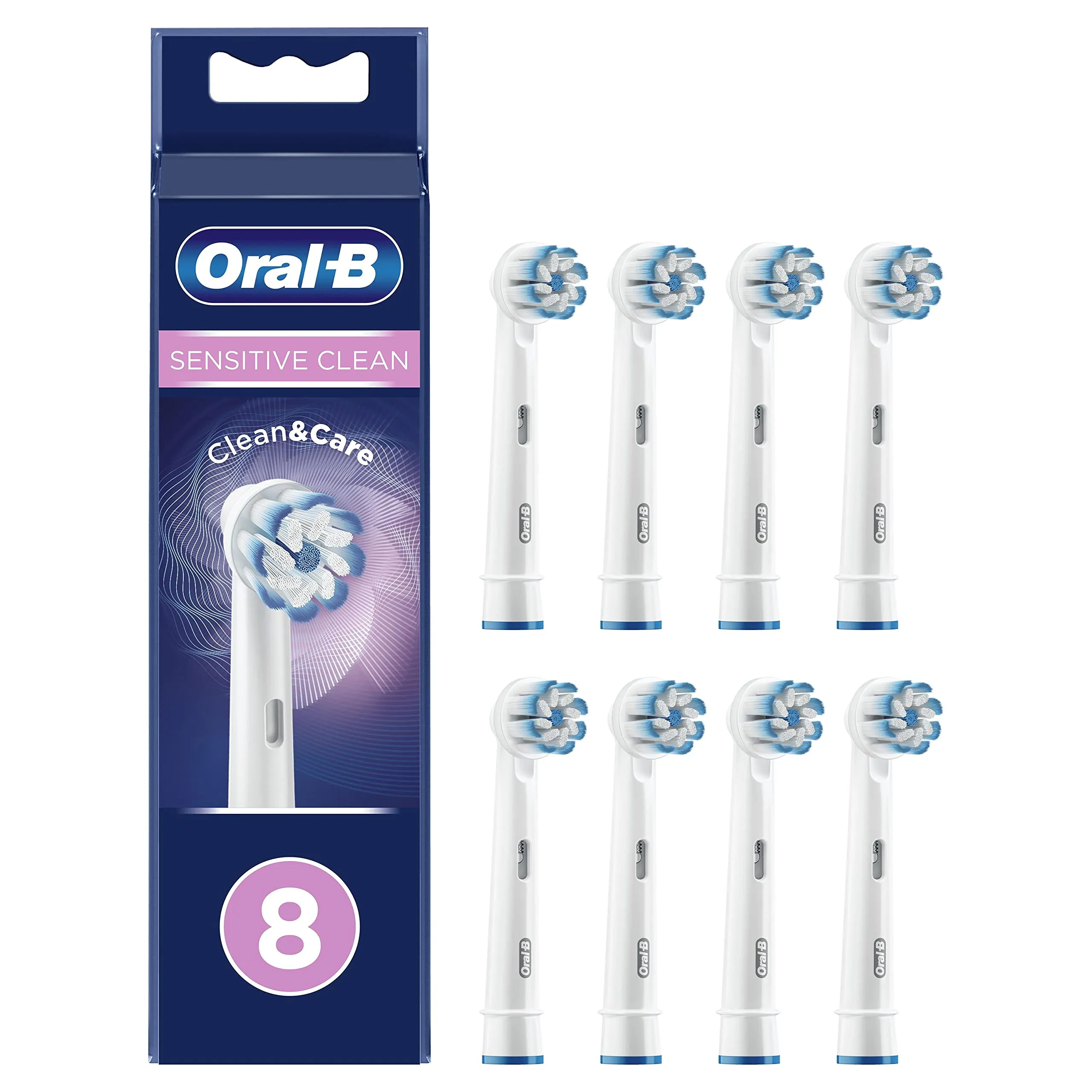 Oral-B Sensitive Clean Testine di Ricambio per Spazzolino Elettrico, 8 Pezzi - immagine 1