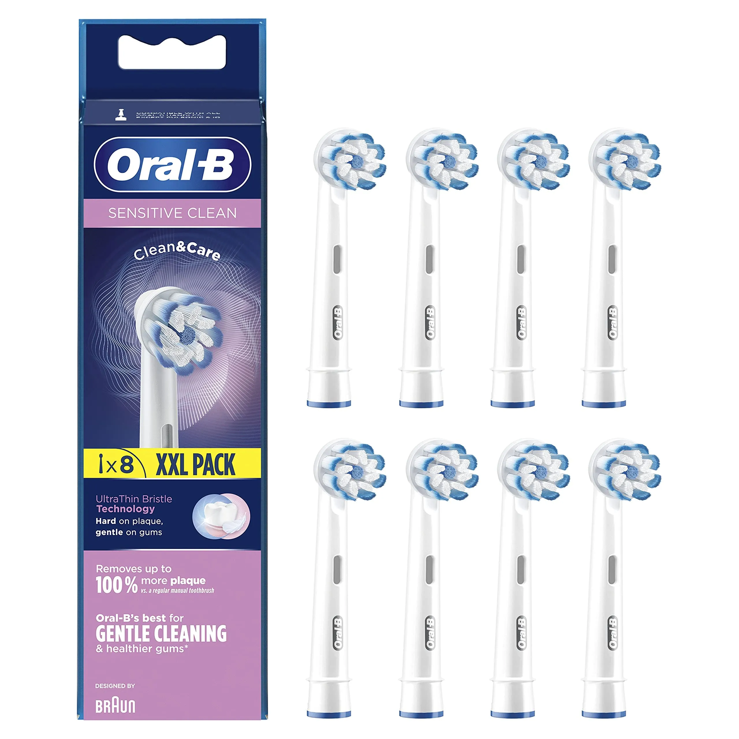 Oral-B Sensitive Clean Testine di Ricambio per Spazzolino Elettrico, 8 Pezzi - immagine 4