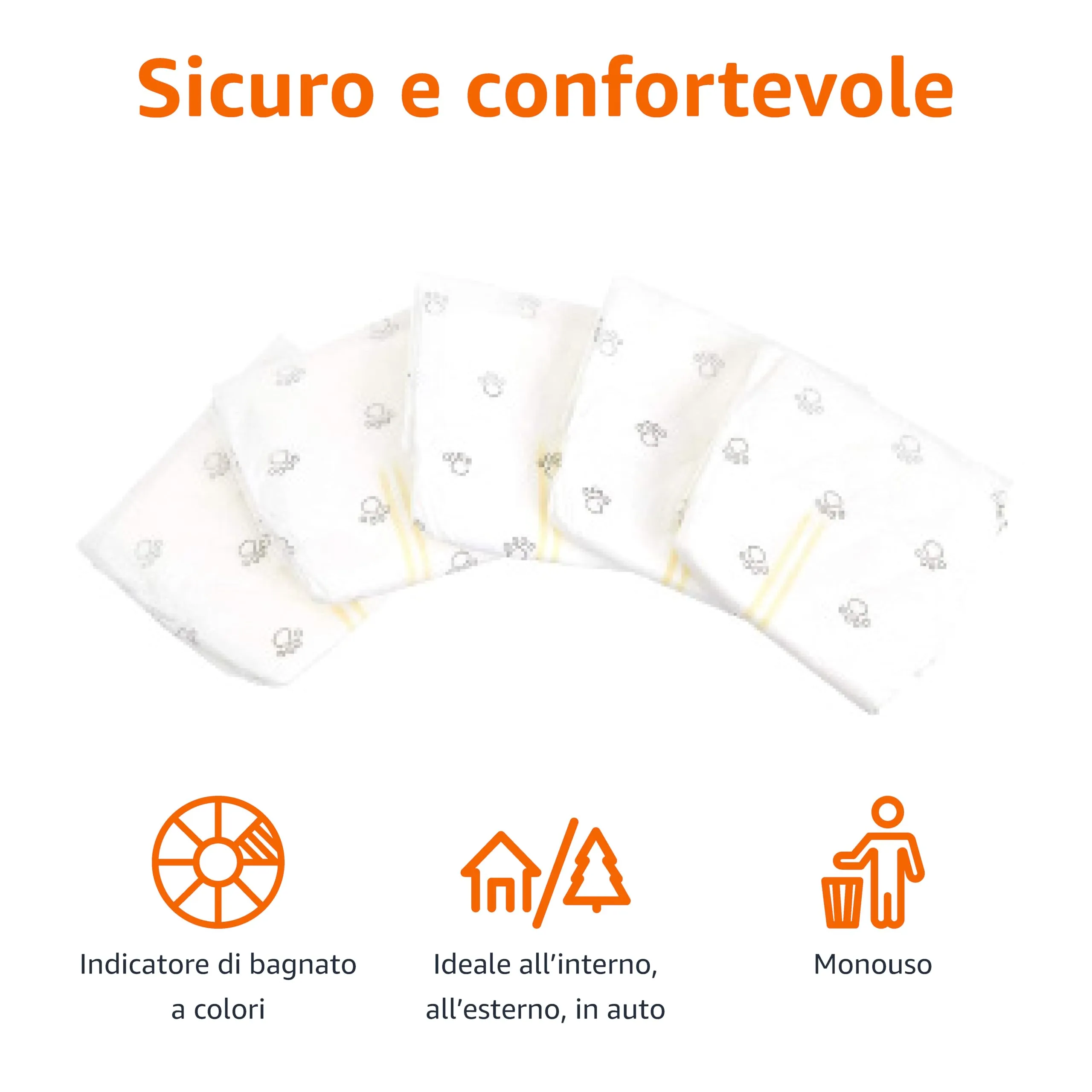 Amazon Basics Pannolini usa e getta per cani maschi, XS, 30 pezzi, Bianco - immagine 3