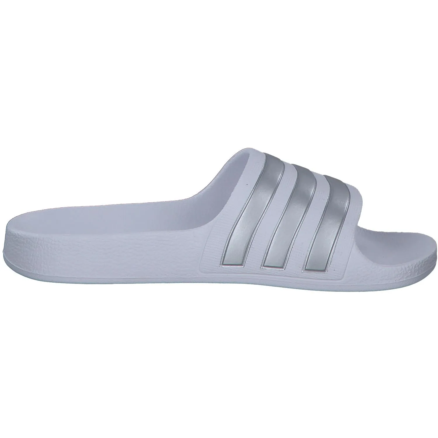 adidas Adilette Aqua Slides Kids Slipper, Cloud White / Silver Met / Cloud White, 30 EU - immagine 2