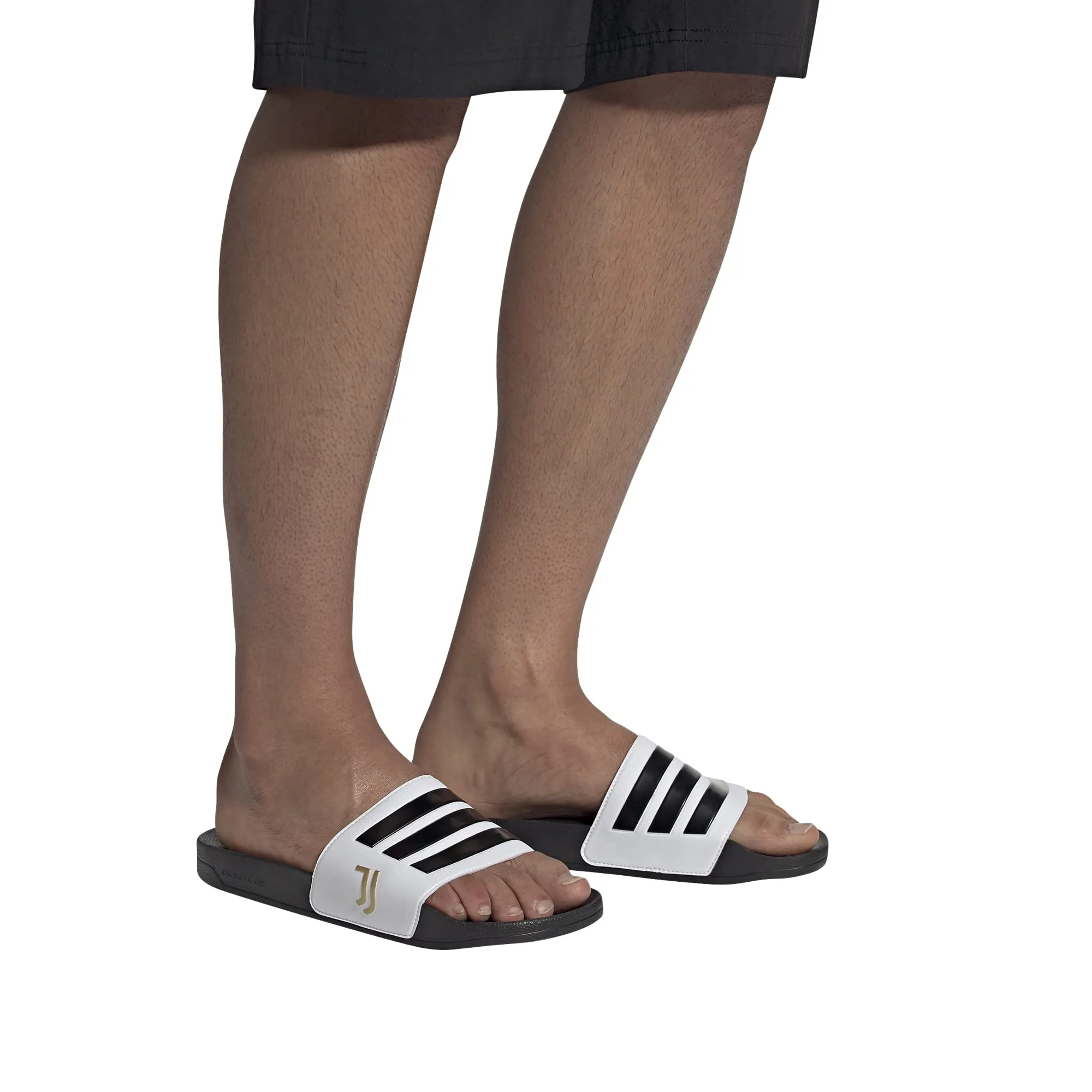 adidas Adilette Shower Unisex Slides - Cloud White Core Black Matte Gold, 39 EU - immagine 2