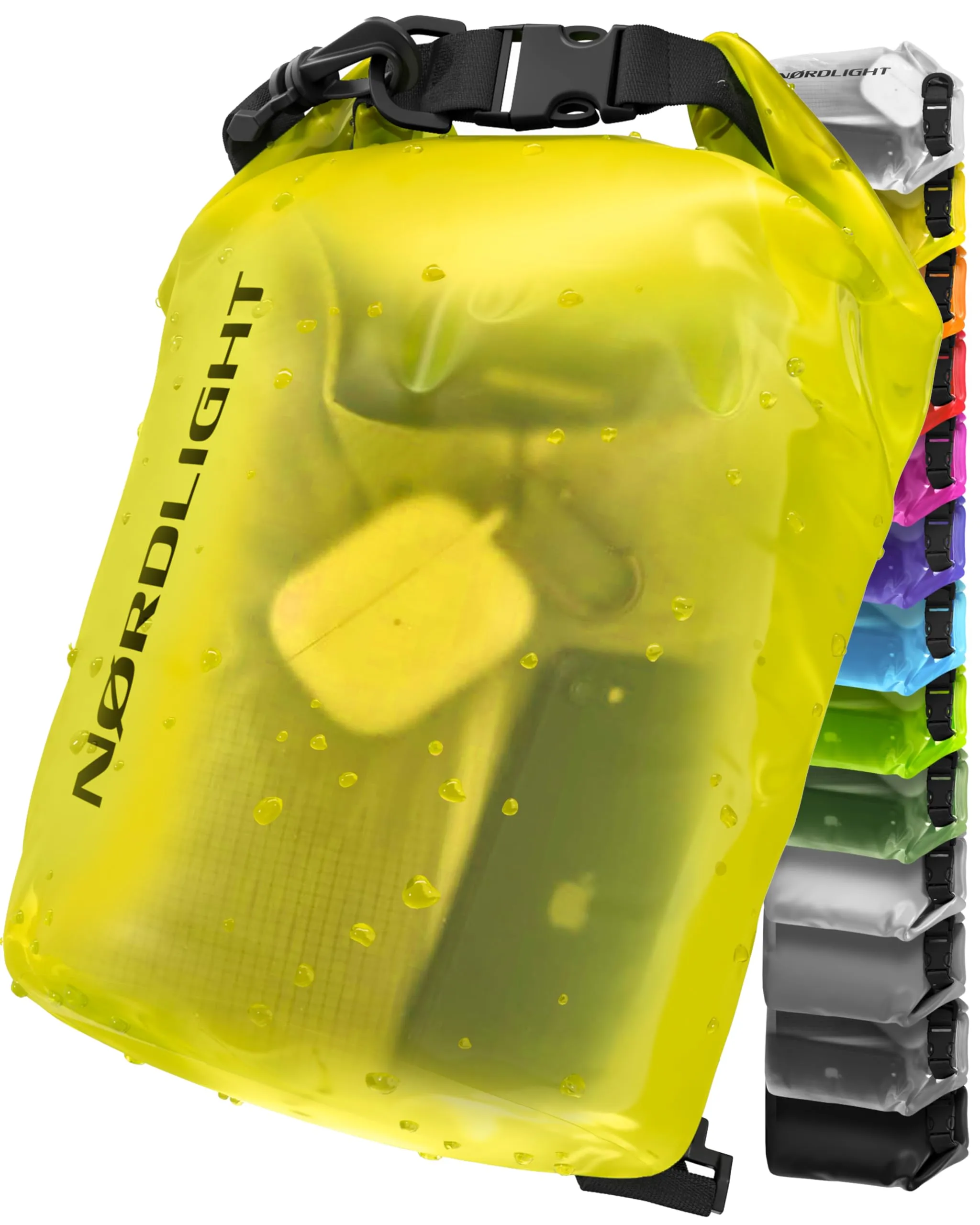 Nordlight Dry Bag Sacca Impermeabile 20L, Giallo - immagine 1