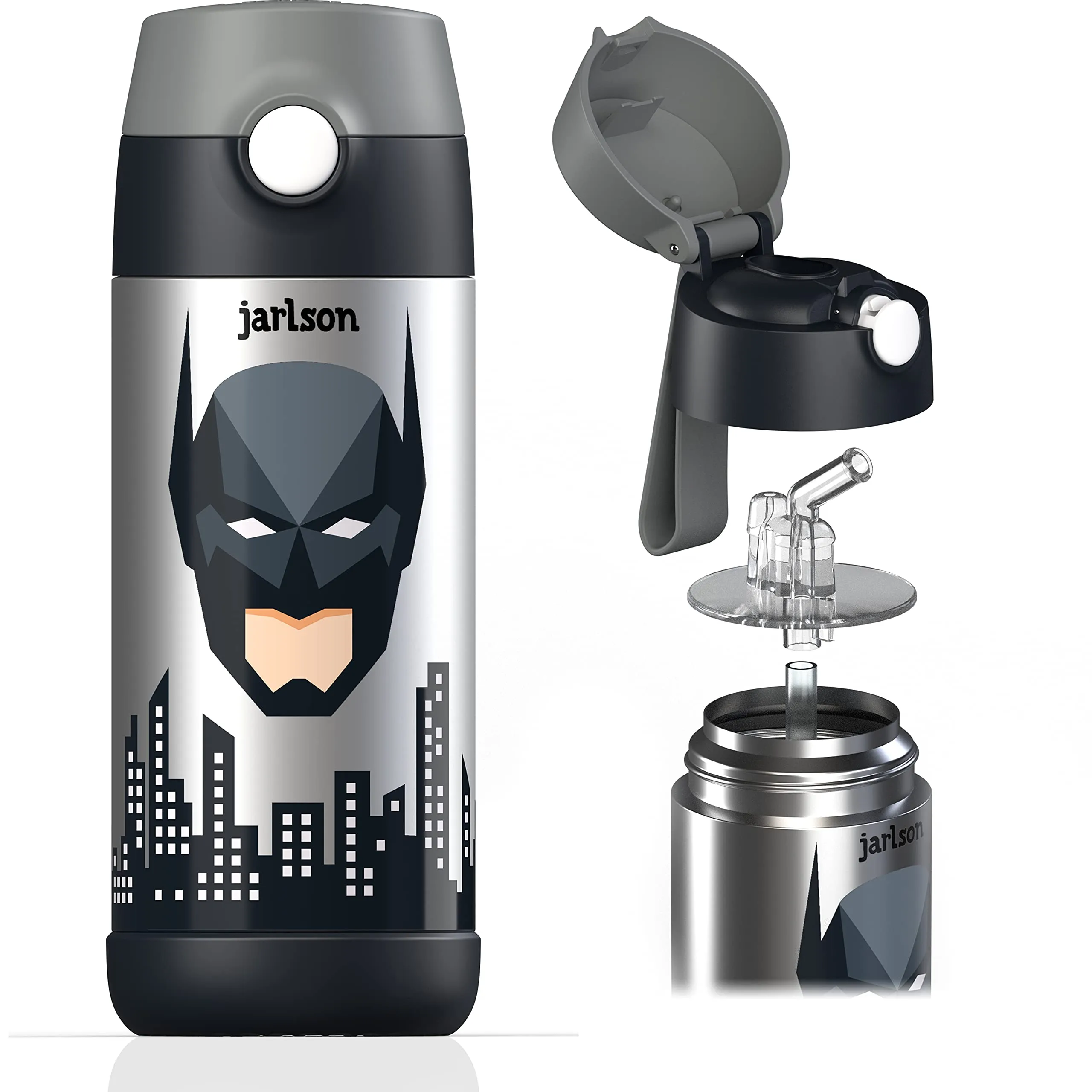 Jarlson Borraccia Termica Bambini Charli 350ml con Cannuccia in Acciaio Inox - immagine 1