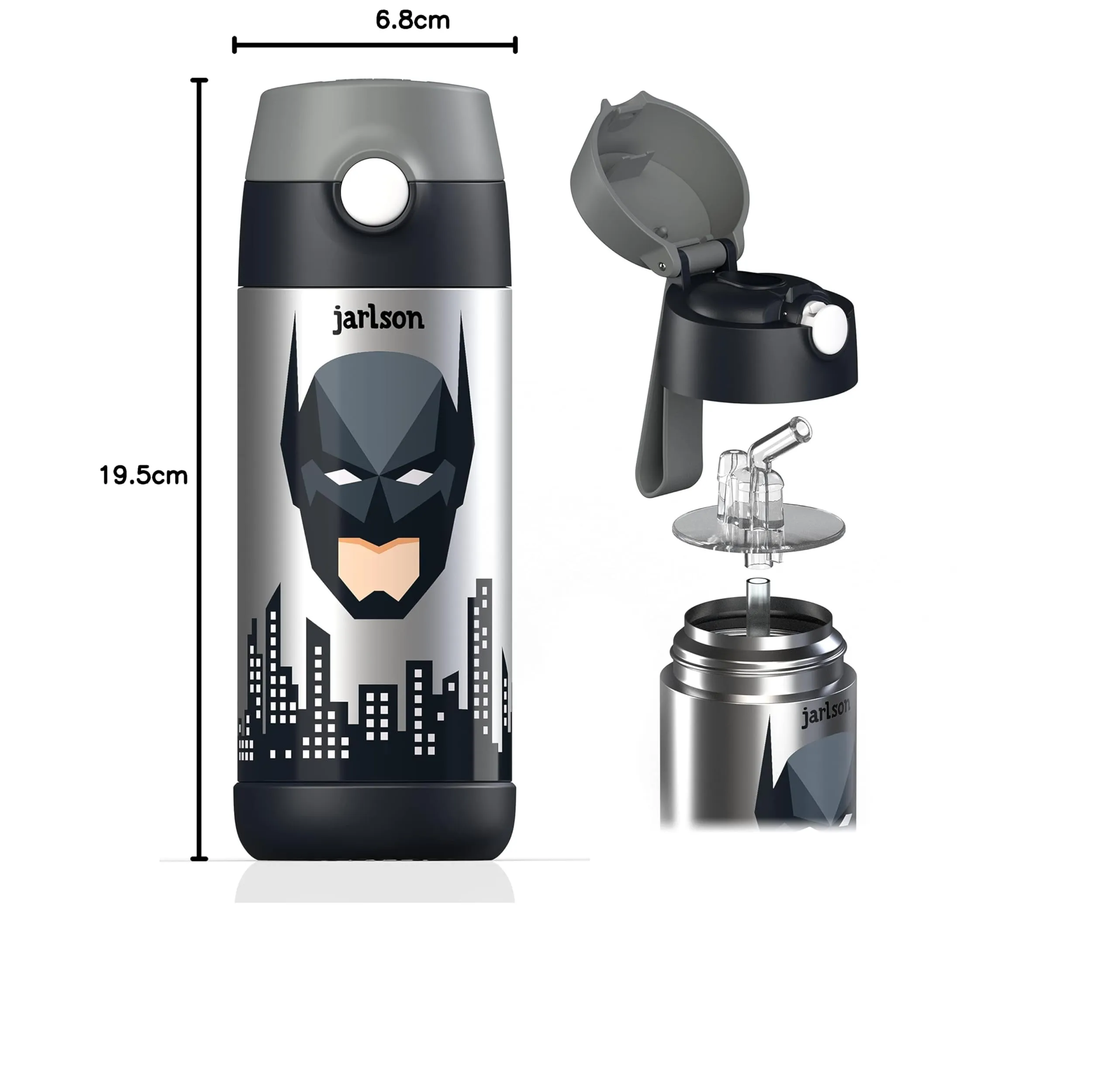 Jarlson Borraccia Termica Bambini Charli 350ml con Cannuccia in Acciaio Inox - immagine 8