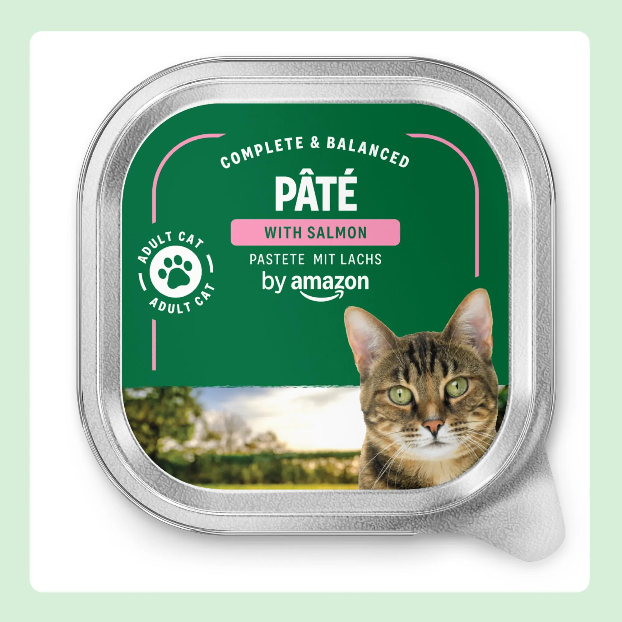 by Amazon Cibo Umido per Gatti, Paté di Salmone, 100g, Confezione da 16 - immagine 2