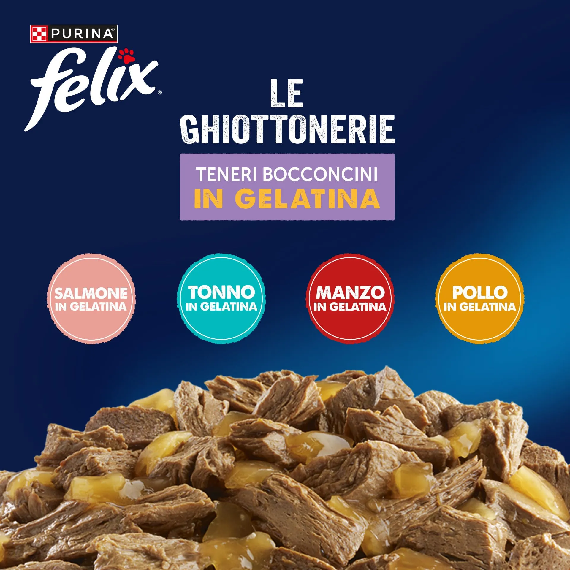 Felix Le Ghiottonerie Cibo Umido per Gatti Adulti, Mix, 120 Bustine da 85g - immagine 2