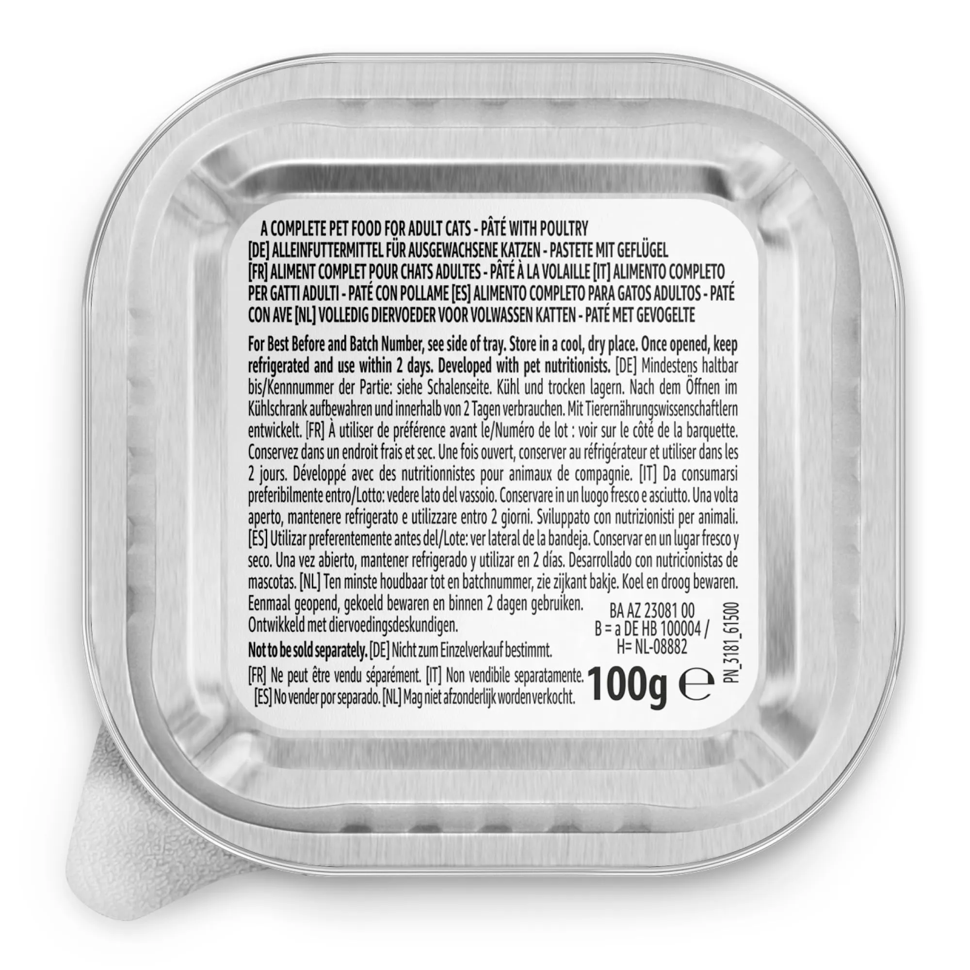 by Amazon Cibo Umido per Gatti Paté di Pollame, 100g, Confezione da 16 - immagine 8