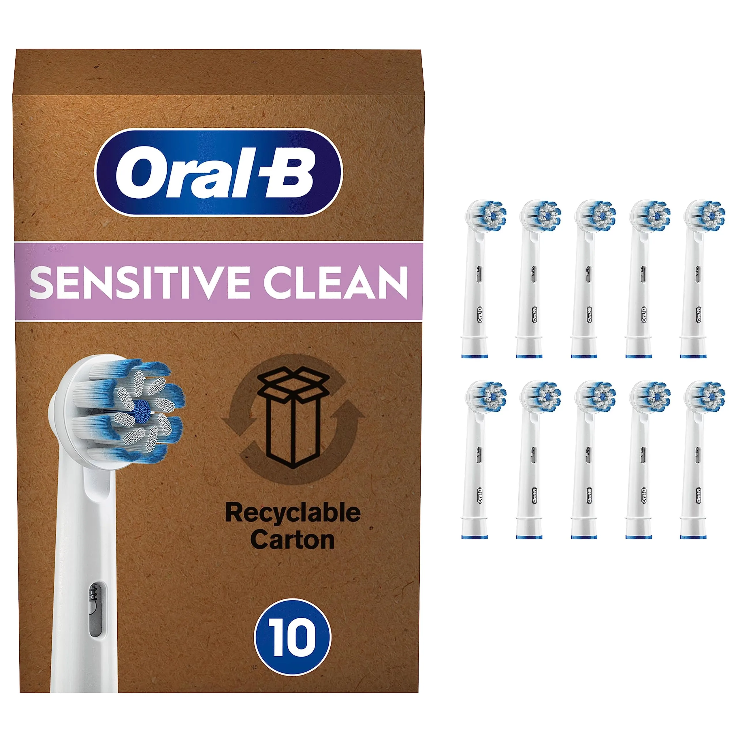 Oral-B Sensitive Clean Testine di Ricambio, 10 Pezzi - immagine 1