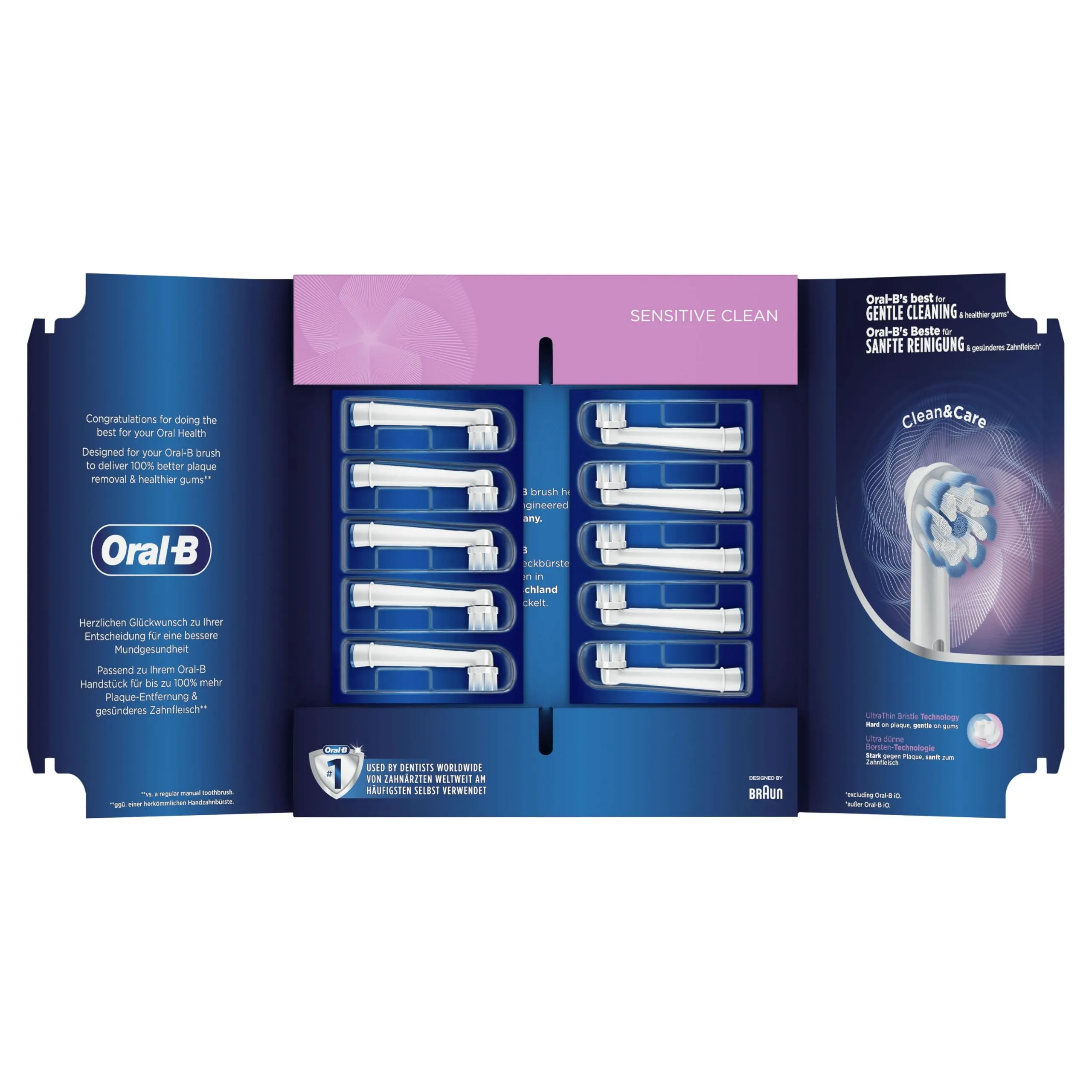 Oral-B Sensitive Clean Testine di Ricambio, 10 Pezzi - immagine 3