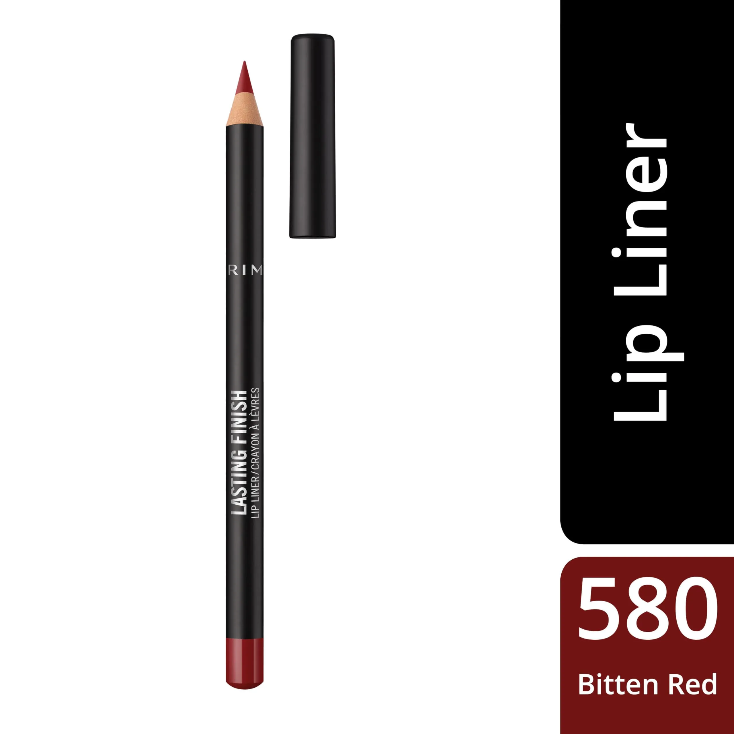 Rimmel London Lasting Finish Matita Labbra, 580 Bitten Red, 1.2 g - immagine 3