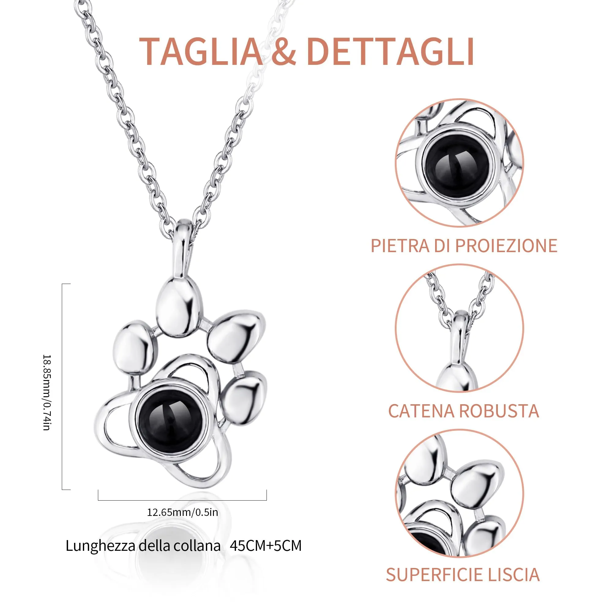 Easycosy Collana con Foto Personalizzata - immagine 3