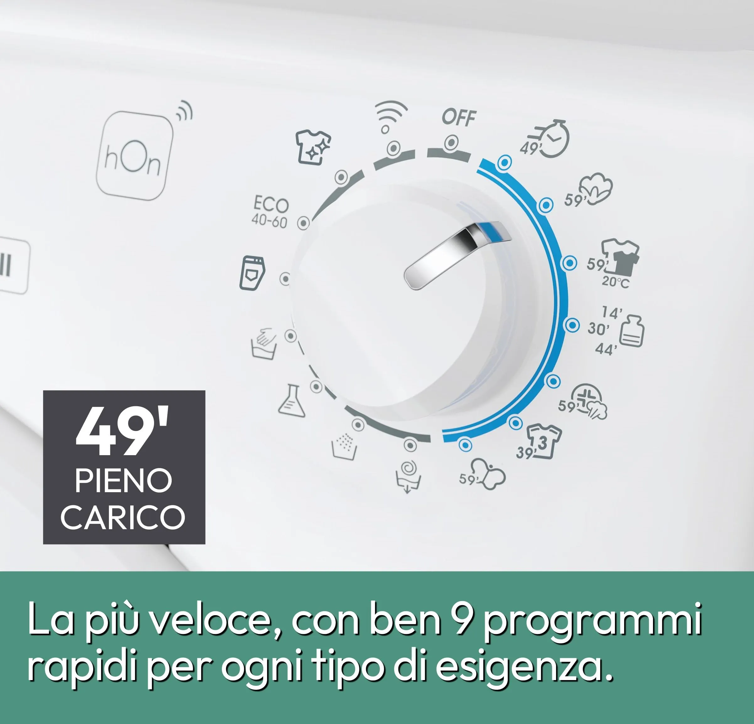 Candy Smart Pro Inverter Slim Lavatrice 7 kg, 1300 Giri, Wi-Fi + BLE, Classe A-10%, CO4 374TWM6/1-S - immagine 3