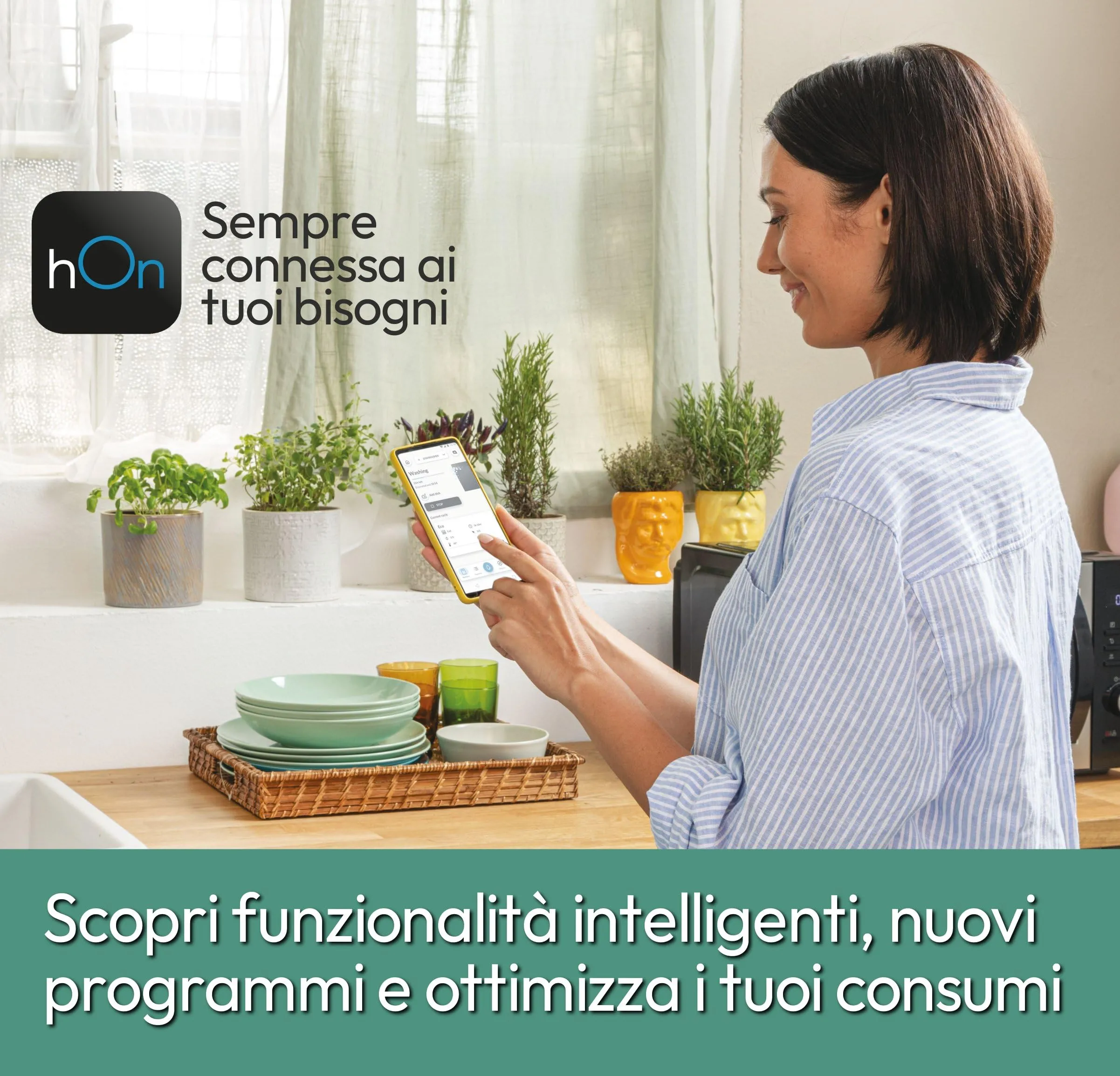 Candy Smart Pro Inverter Slim Lavatrice 7 kg, 1300 Giri, Wi-Fi + BLE, Classe A-10%, CO4 374TWM6/1-S - immagine 6
