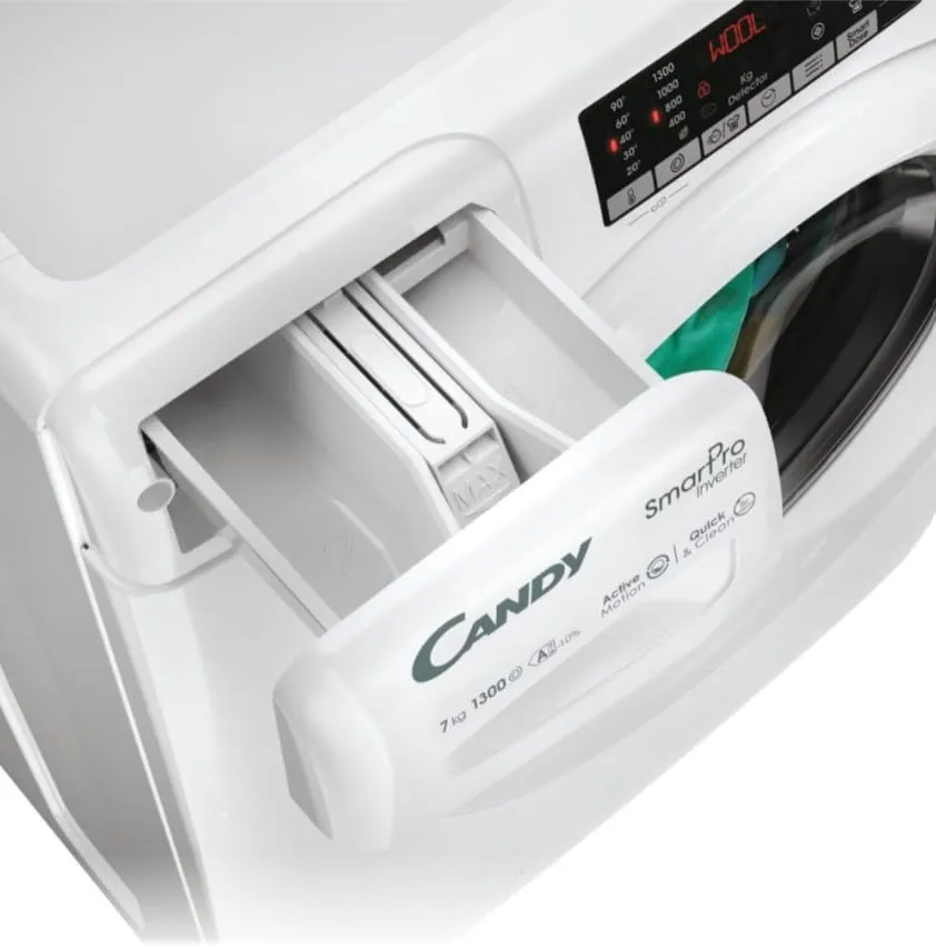 Candy Smart Pro Inverter Slim Lavatrice 7 kg, 1300 Giri, Wi-Fi + BLE, Classe A-10%, CO4 374TWM6/1-S - immagine 9