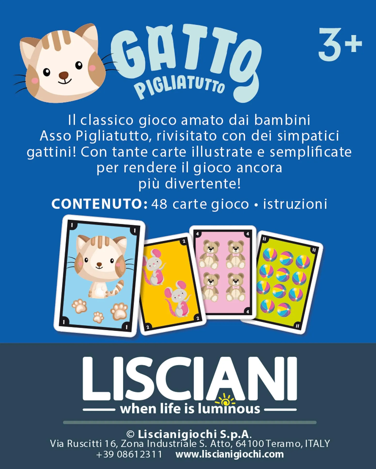 Liscianigiochi Ludoteca Le Carte dei Bambini Gatto Piglia Tutto 85774 - immagine 5