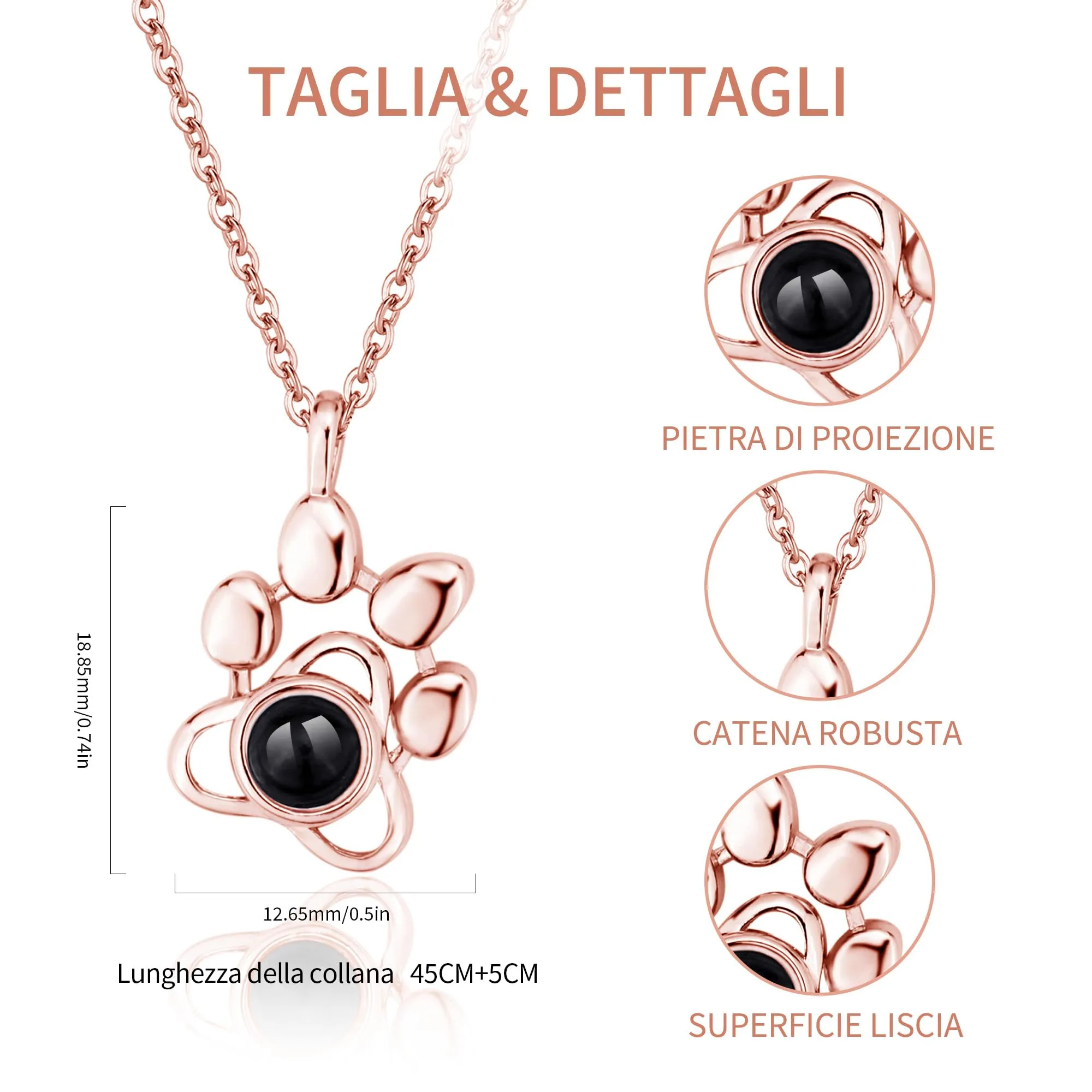Easycosy Collana con Foto Personalizzata - immagine 3