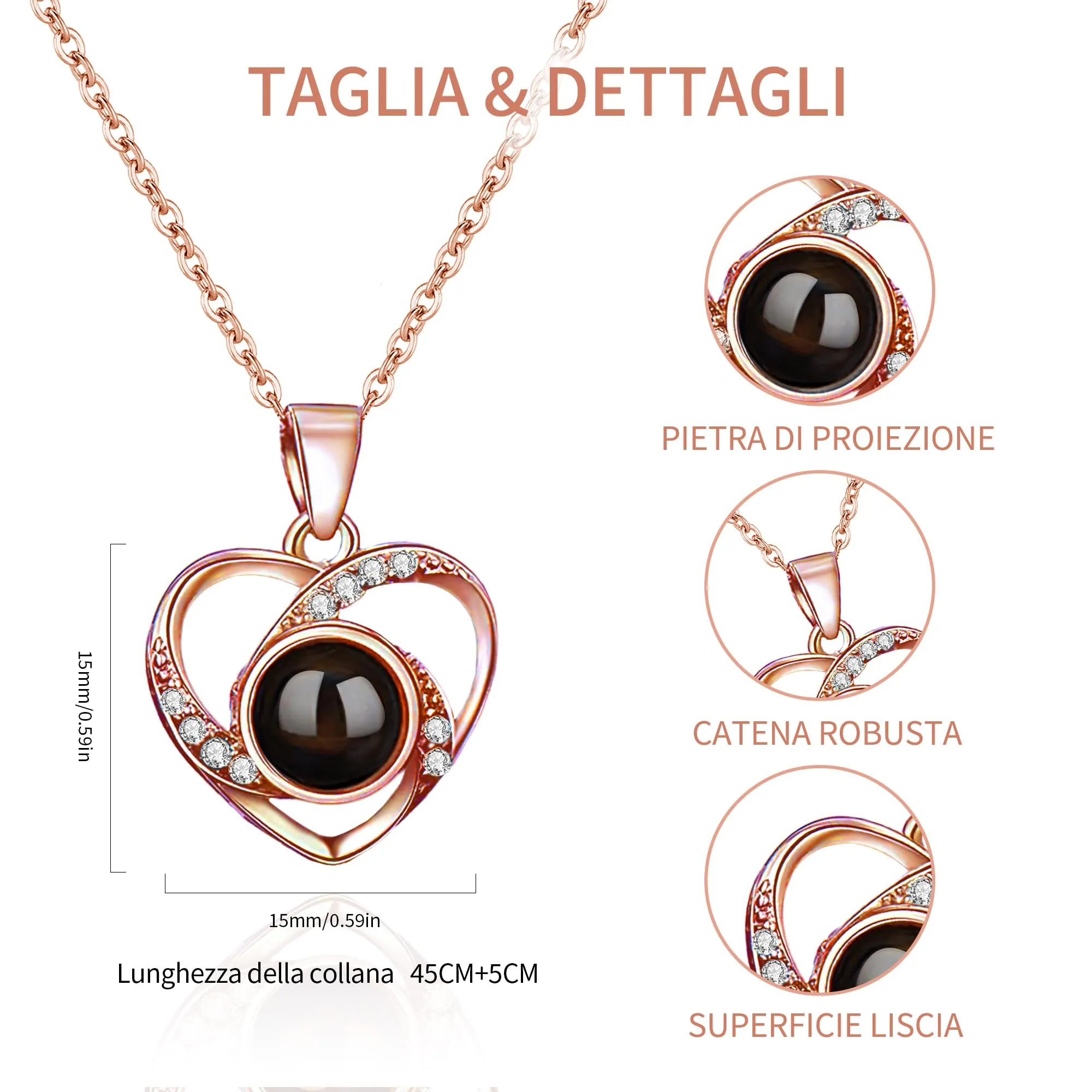 Easycosy Collana con Foto Personalizzata - immagine 3