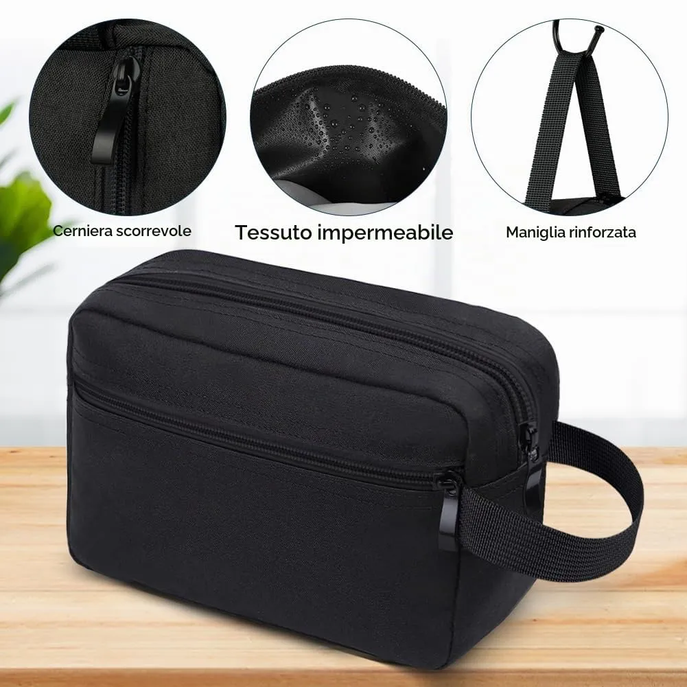 Aucuu Borsa da Toilette da Viaggio Resistente all'Acqua per Uomo e Donna - immagine 4