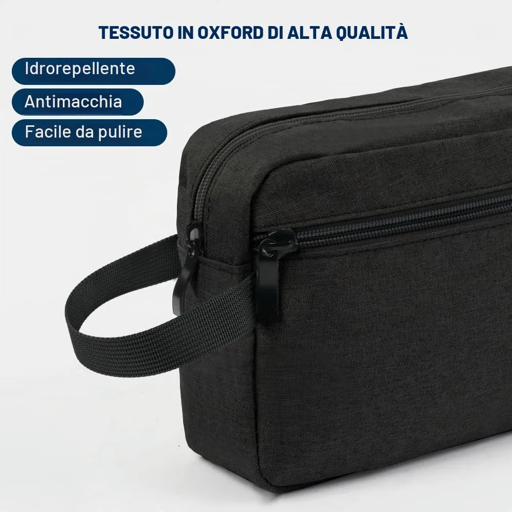 Aucuu Borsa da Toilette da Viaggio Resistente all'Acqua per Uomo e Donna - immagine 8